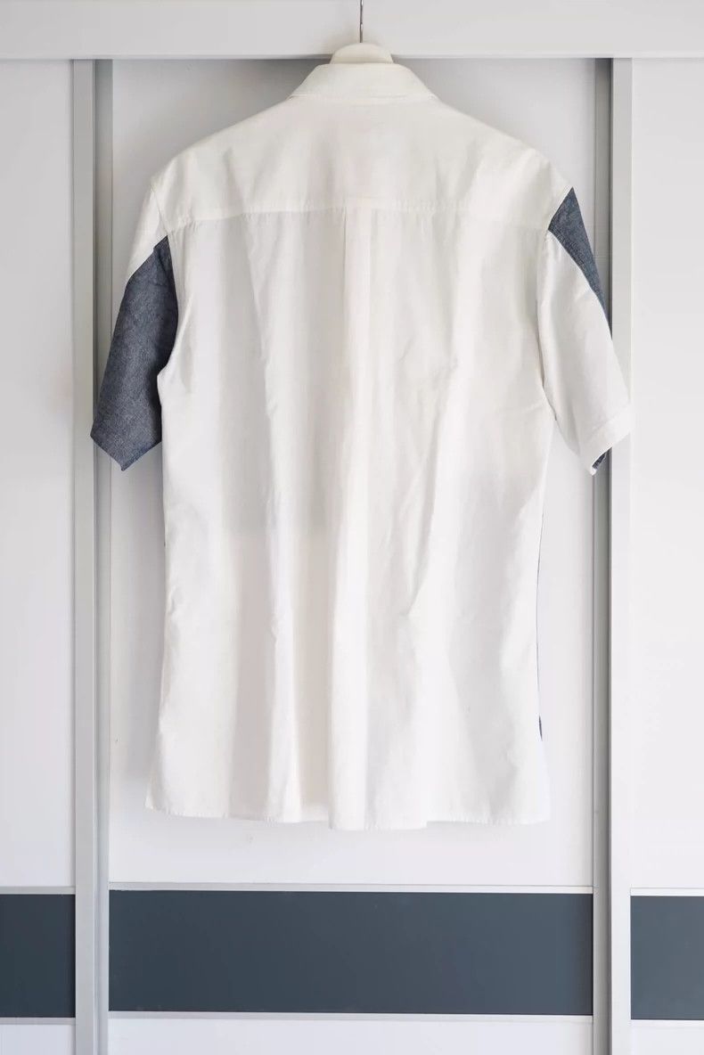 Yohji Yamamoto Yohji Yamamoto 15ss Denim Paneled Short Sleeve Shirt 2501-N Size US L / EU 52-54 / 3 - 2 Thumbnail