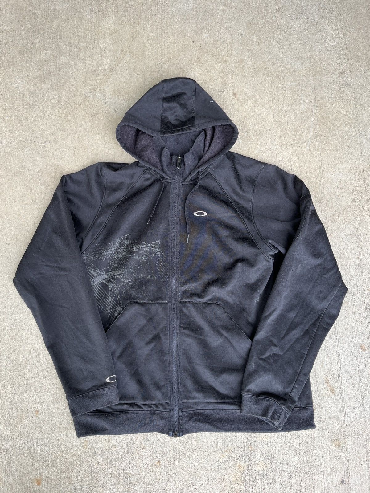 Oakley Vintage Oakley Zip Up Hoodie Size US XL / EU 56 / 4 - 1 Thumbnail