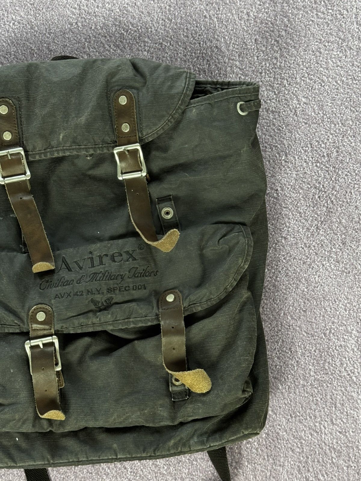 Avirex AVIREX Leather 90s Vintage Rare Crazy Backpack Size ONE SIZE - 5 Thumbnail