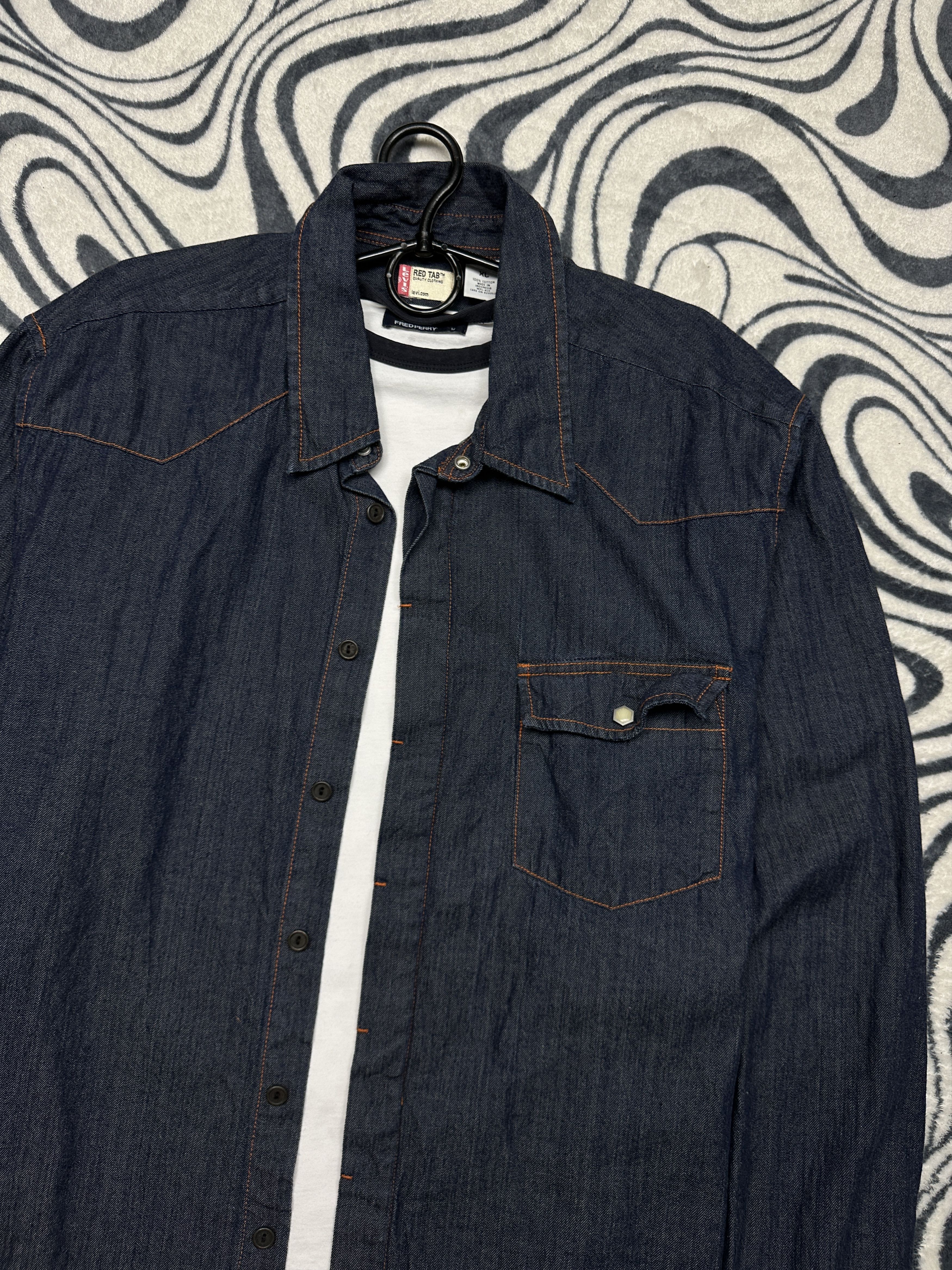 Levi's Levis Red Tab Vintage Mens Denim Shirt Size US XL / EU 56 / 4 - 2 Thumbnail