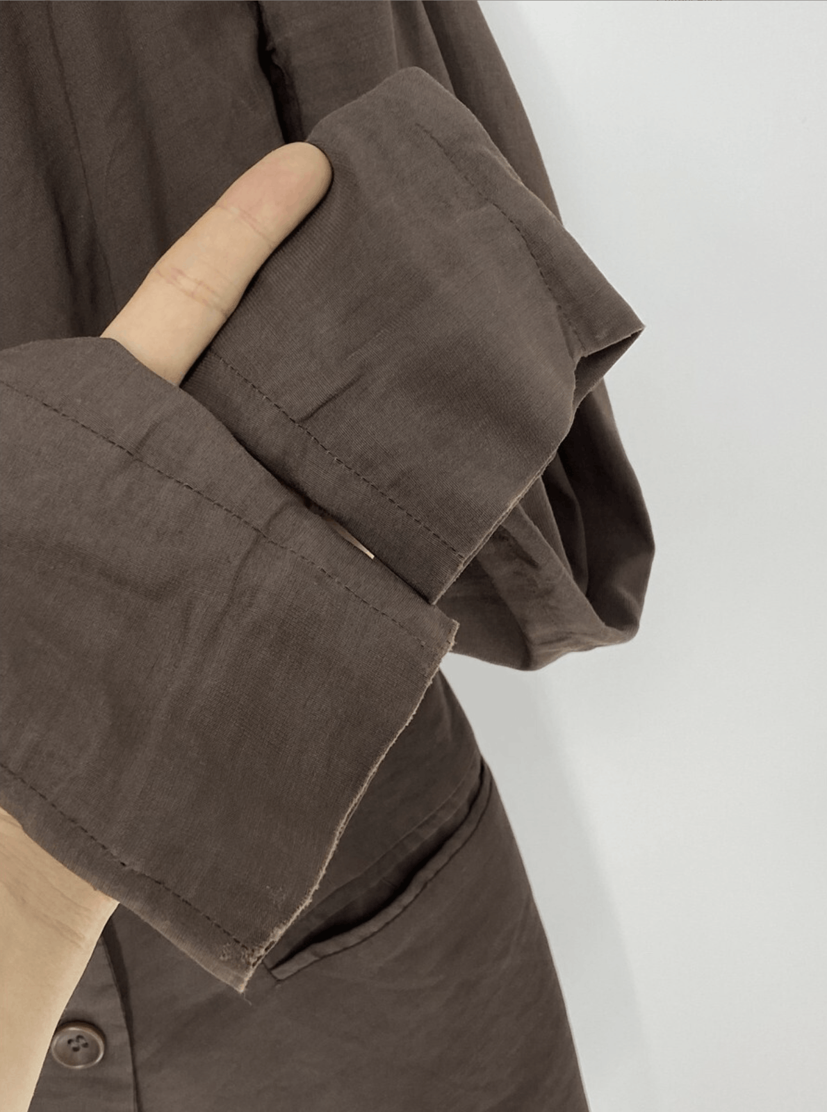 Masnada Brown Tailored Ramie Jacket Deconstructed Design Size S / US 4 / IT 40 - 9 Thumbnail