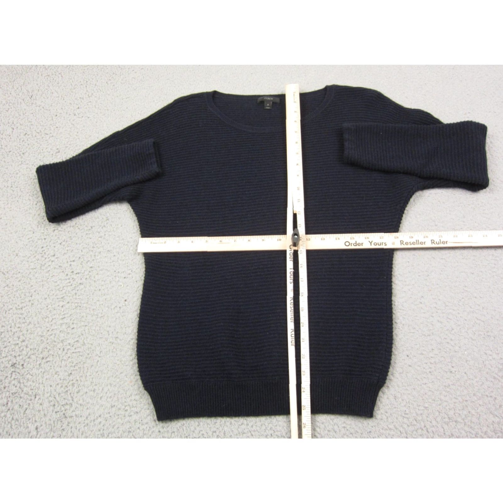 J.Crew J.CREW Sweater Women's Small Blue Wool Casual Soft Knit Pullover Crewneck Viscose Wool Knit Regular 80s 90s Women's Pullover Crew Neck Size S / US 4 / IT 40 - 3 Thumbnail