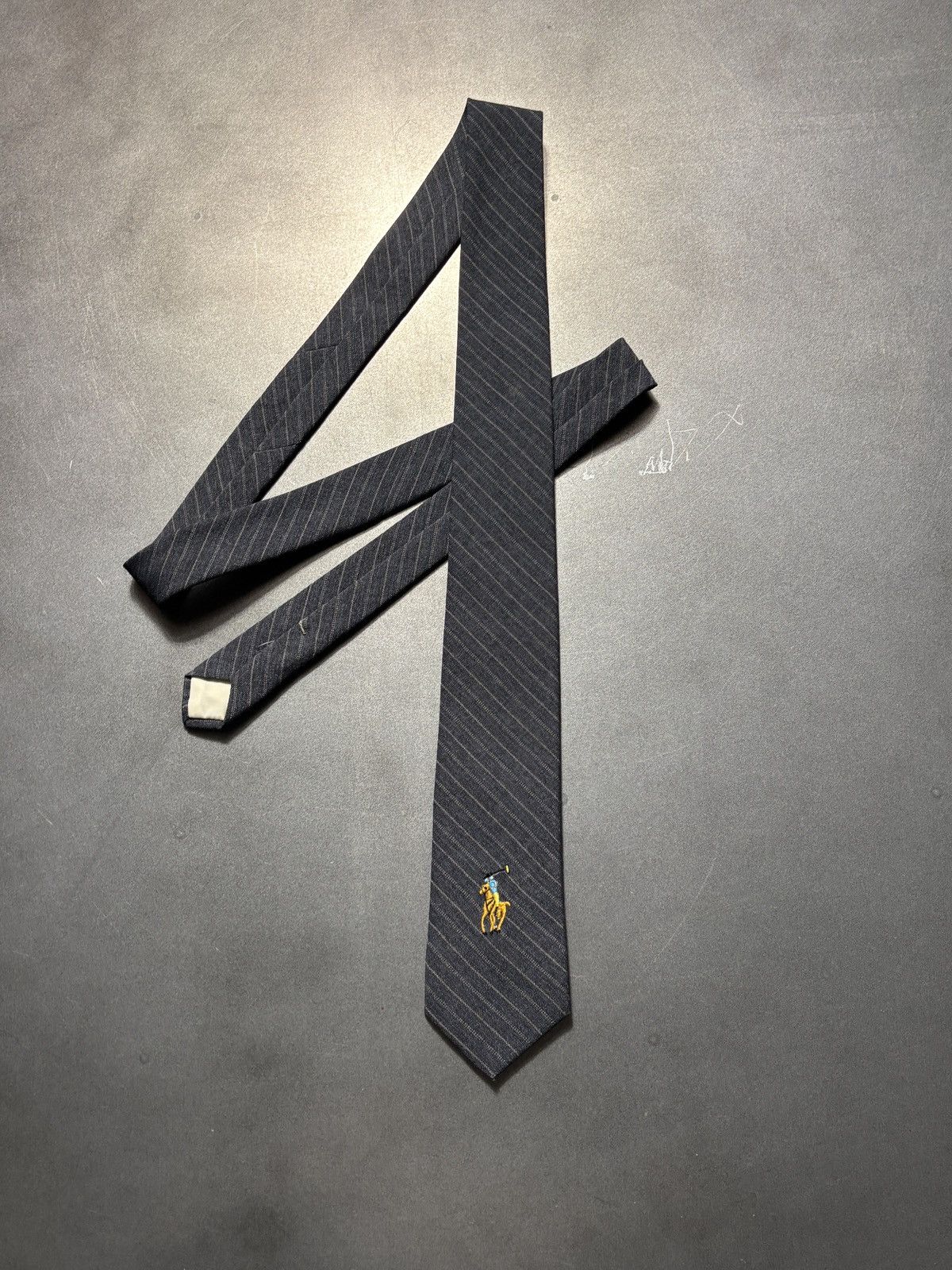 Vintage Vintage Polo Ralph Lauren Necktie Horseman Logo Tie Wool 90s Size ONE SIZE - 10 Thumbnail