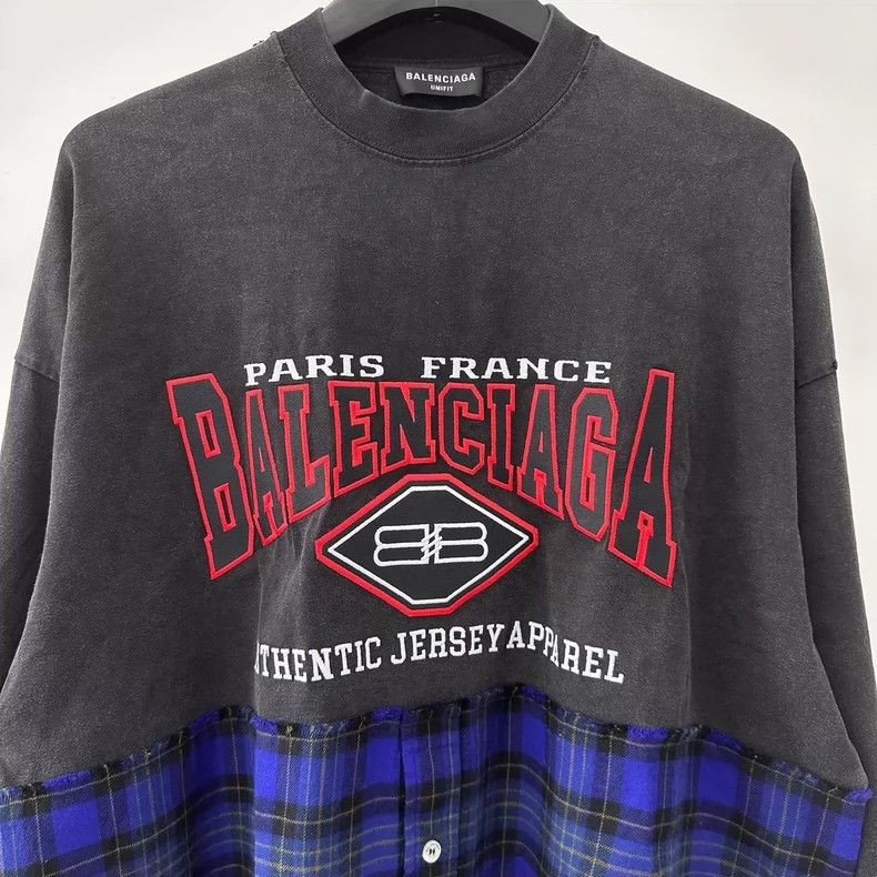 Balenciaga Balenciaga FW22 Embroidered logo printed patchwork long-sle Size US S / EU 44-46 / 1 - 3 Thumbnail