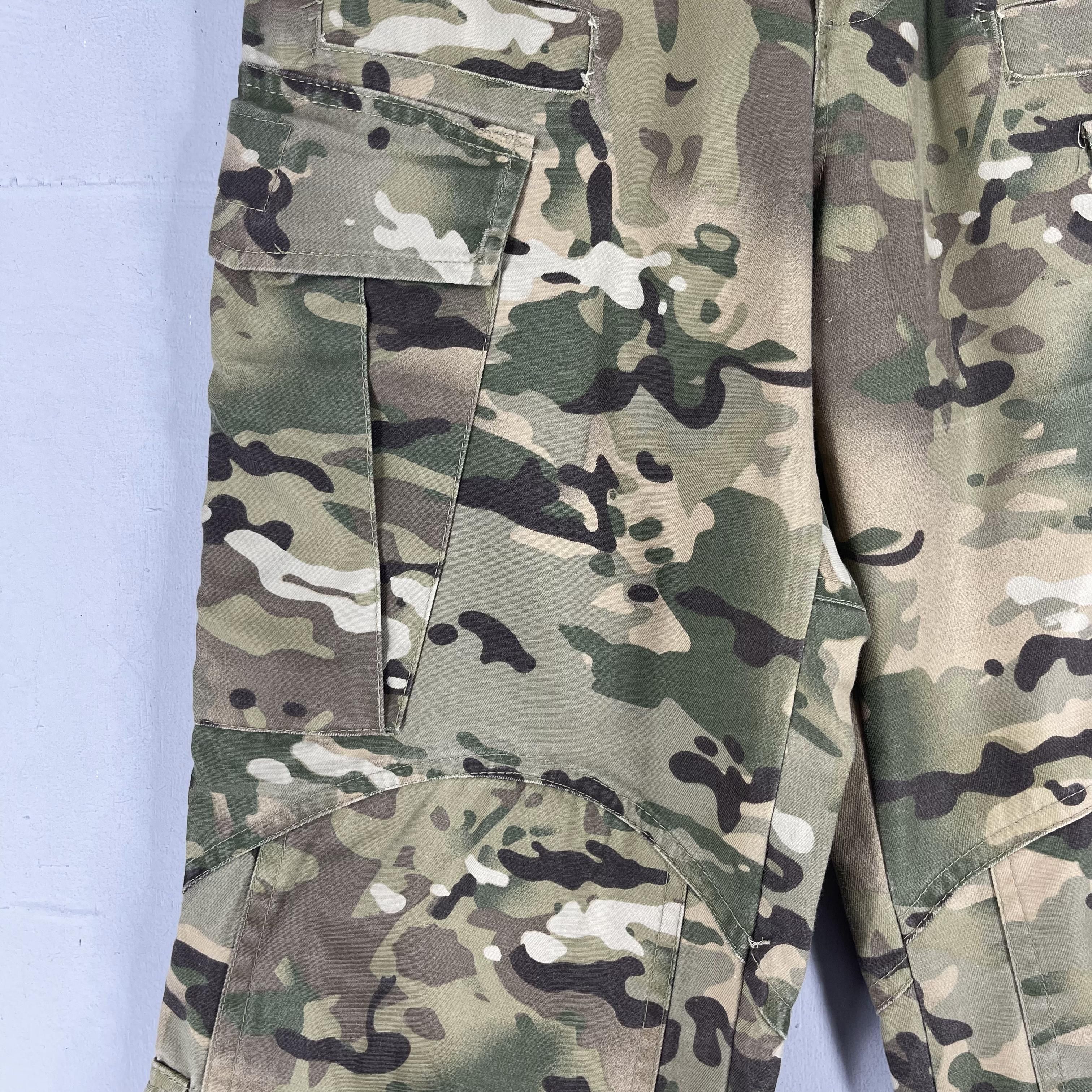 Vintage W28 L28 Vintage Military Camouflage Cargo Drawstring Pant Size US 27 - 3 Thumbnail