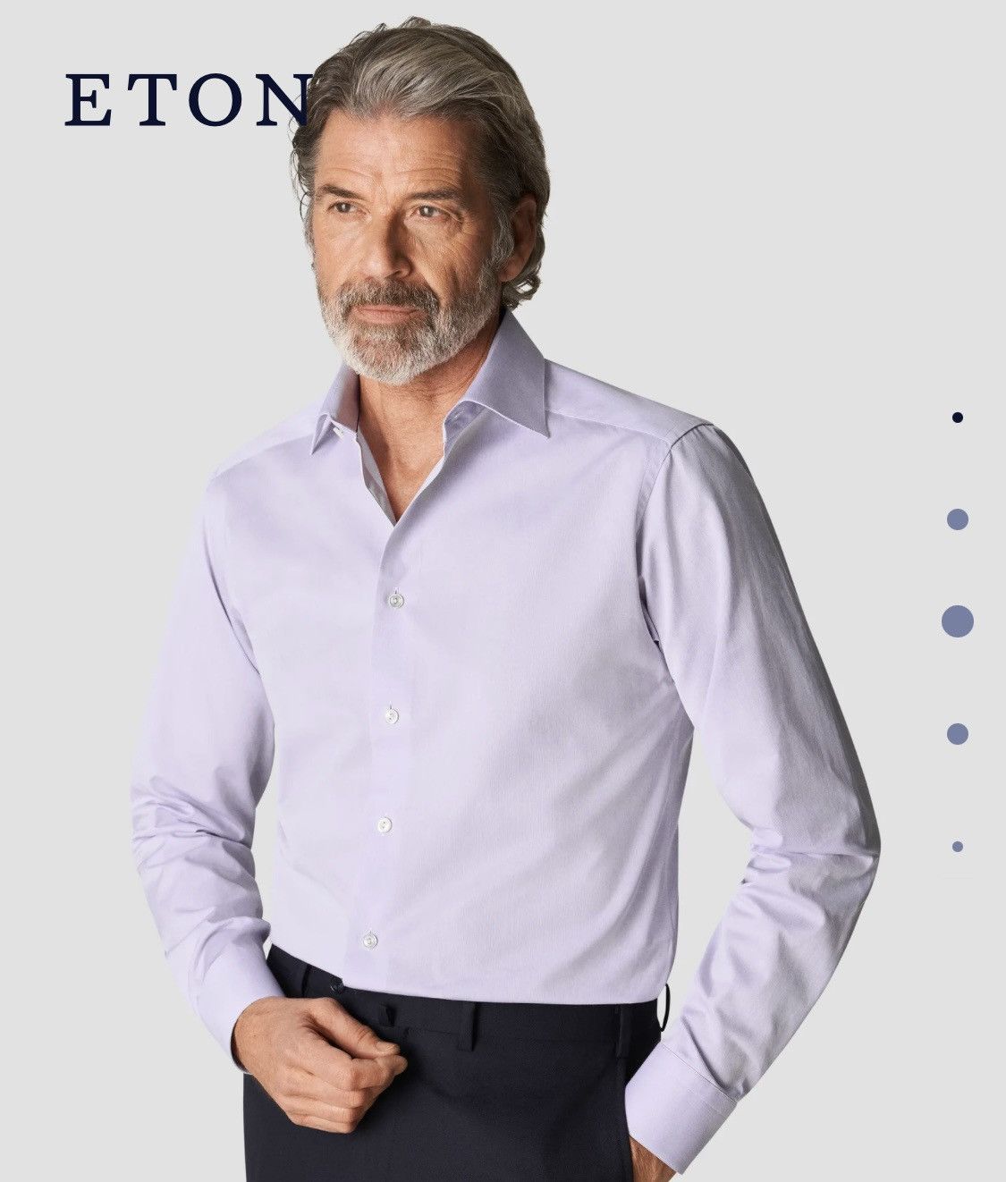 Eton Eton Light Purple Signature Twill Shirt – Made to Measure Size US L / EU 52-54 / 3 - 1 Thumbnail