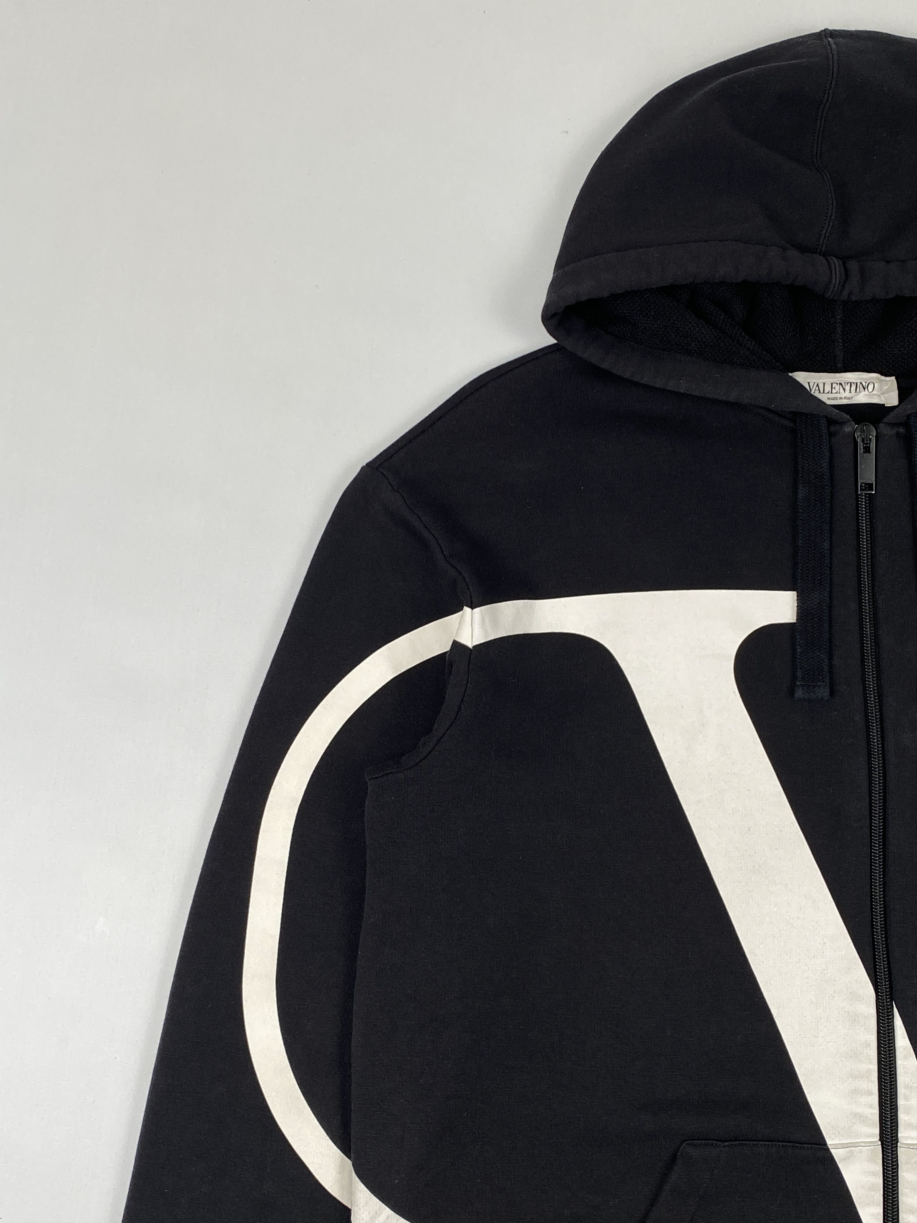 Valentino Garavani Go Logo Print Black Zipped Hoodie Size US XS / EU 42 / 0 - 6 Thumbnail