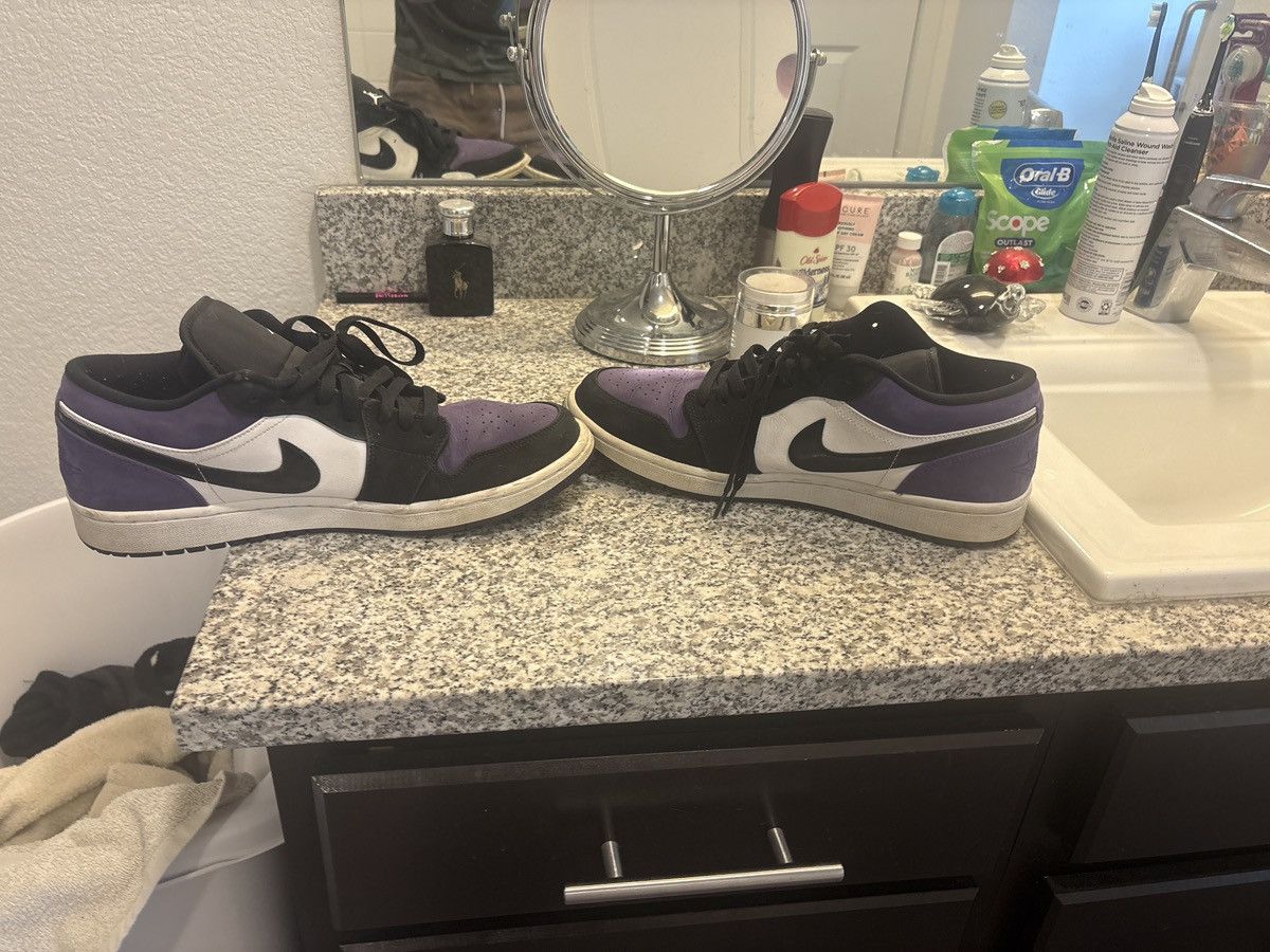 Jordan Brand Purple air jordan 1 low Size US 12 / EU 45 - 6 Thumbnail