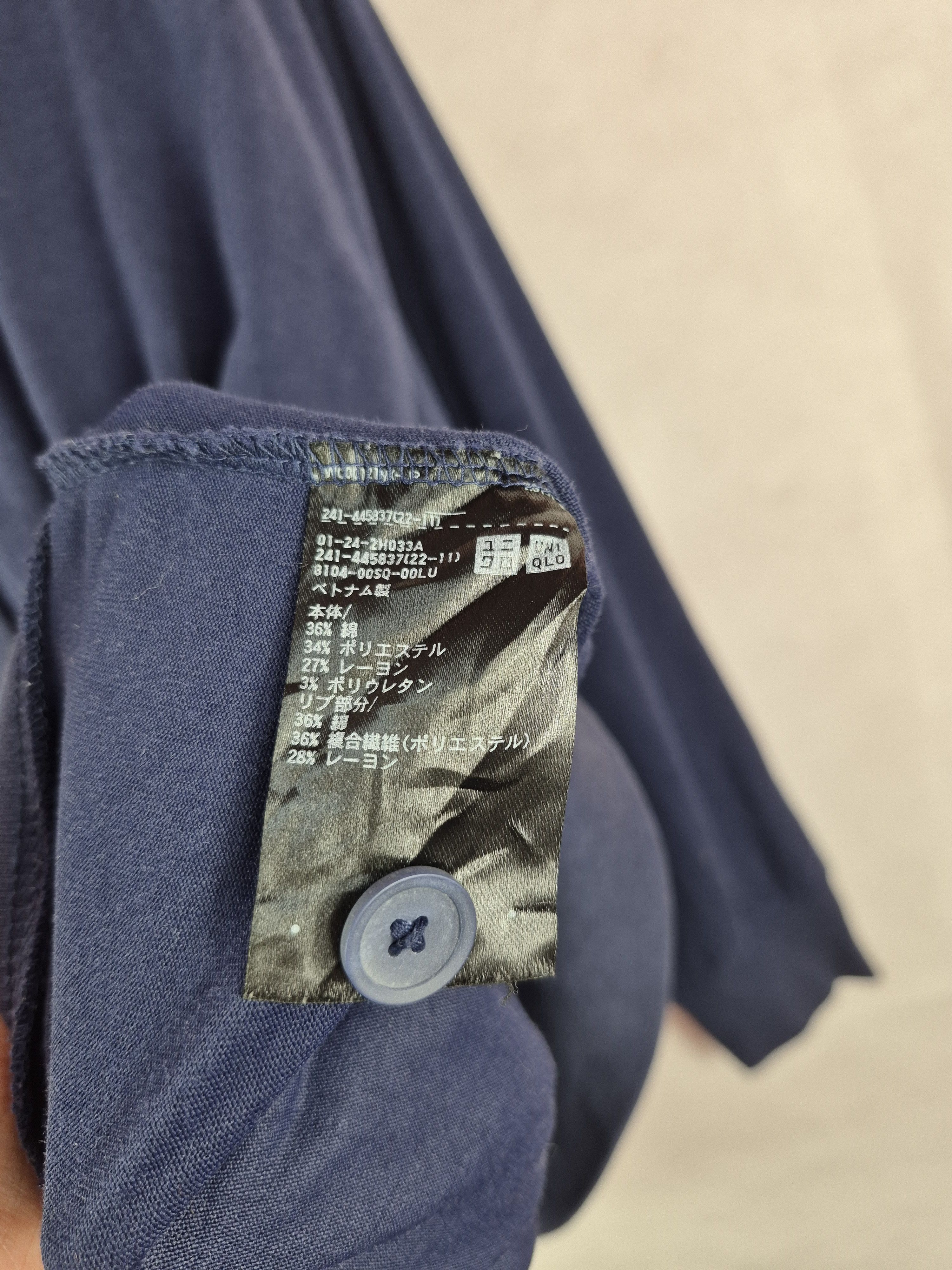 Japanese Brand 🔥 Uniqlo Navy Light Button Jacket Cardigan Size US XXL / EU 58 / 5 - 6 Thumbnail