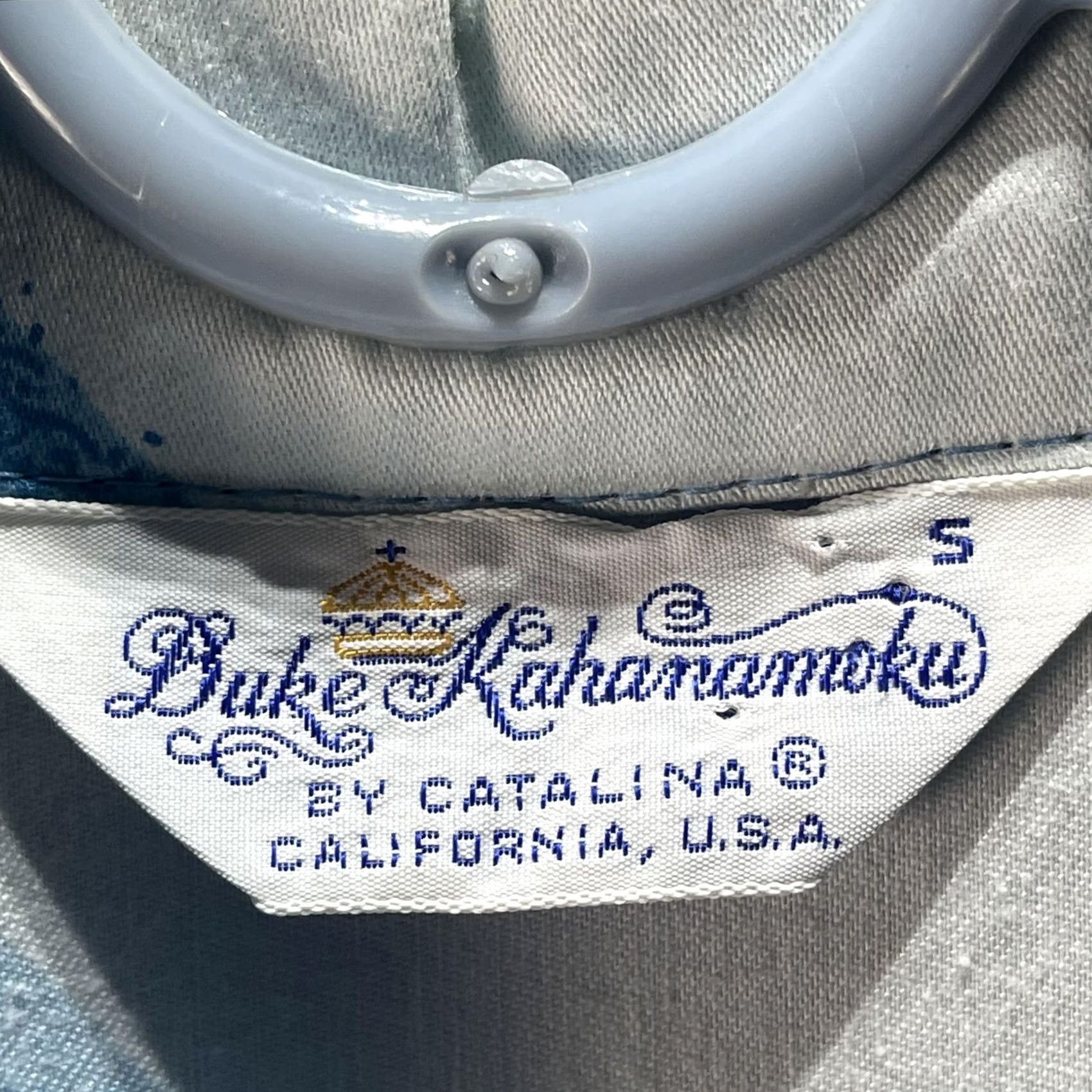 Vintage Duke Kahanamoku Shirt Mens Small Blue Aloha Hawaiian Tapa Print Camp Collar Size US S / EU 44-46 / 1 - 4 Thumbnail