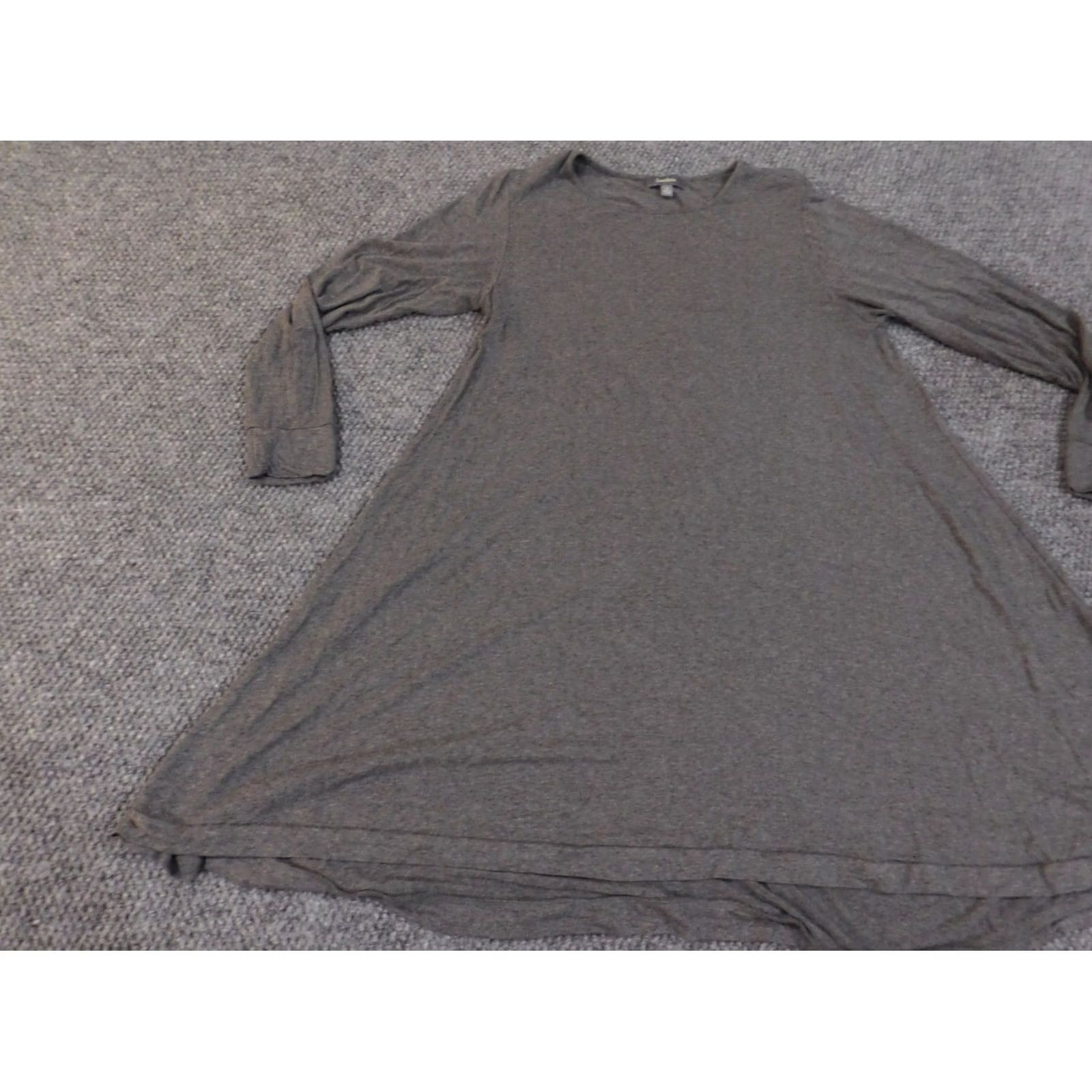 Neiman Marcus Neiman Marcus Dress M Gray Stretch A-Line Viscose Dolman Sleeve Casual Womens Size M / US 6-8 / IT 42-44 - 3 Thumbnail