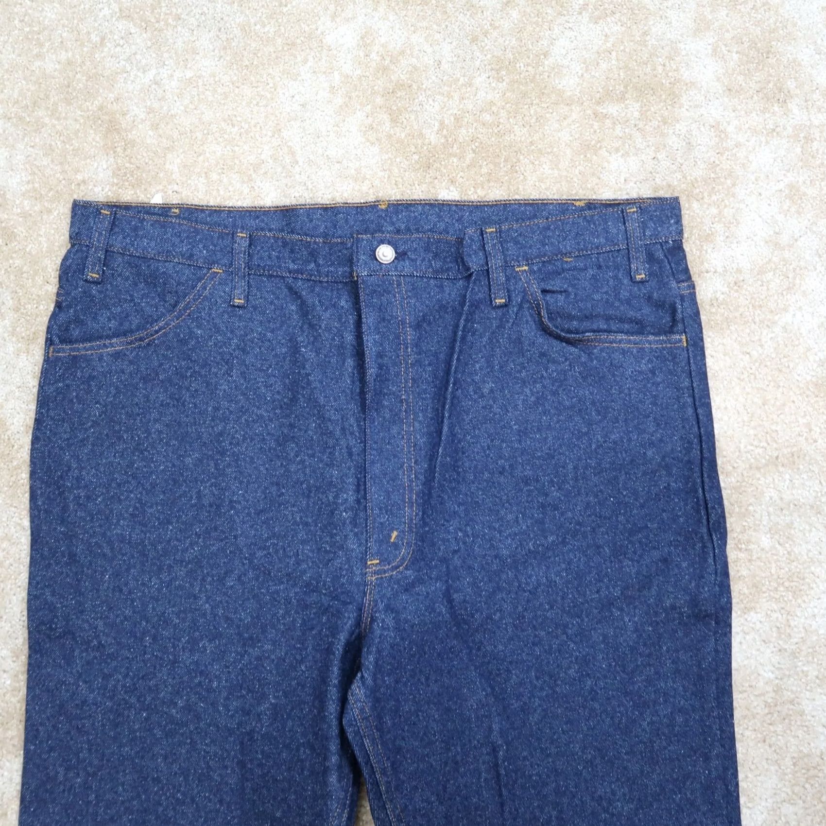 JCPenney VINTAGE J. C. Penney Jeans Men 42x29 Denim Straight Pockets USA 80s 90s Rock Cowboy Regular Mens Size US 42 / EU 58 - 3 Thumbnail