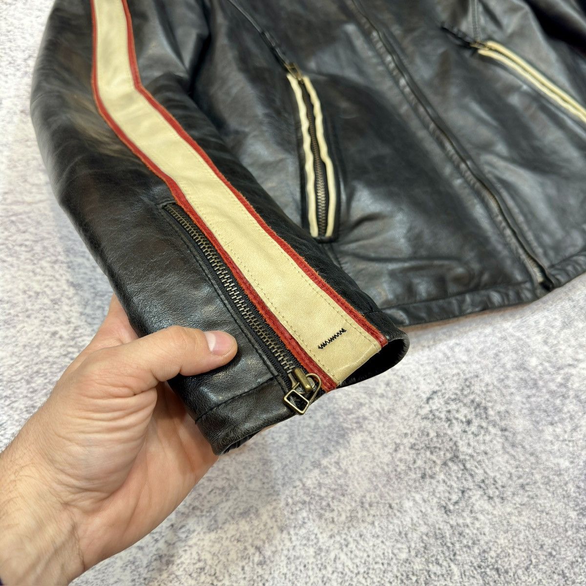 Strellson Strellson Mens Leather Jacket Wool Lining 48 size M Size US M / EU 48-50 / 2 - 3 Thumbnail