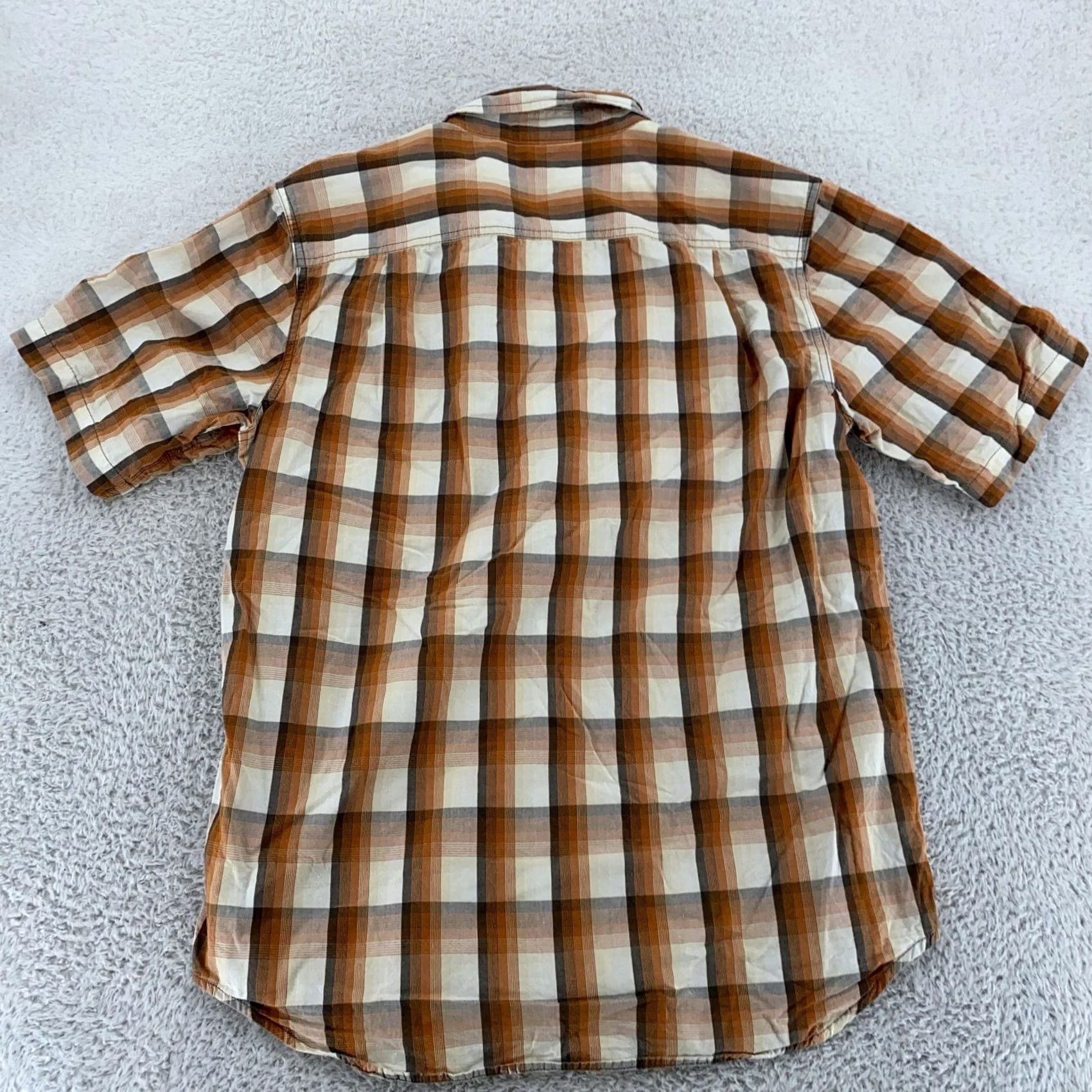 Carhartt Carhartt Shirt Mens Medium Essential Plaid Shirt Button Down Short Sleeve Workwear Orange Button-Up Cotton Plaid - Mens Size US M / EU 48-50 / 2 - 4 Thumbnail