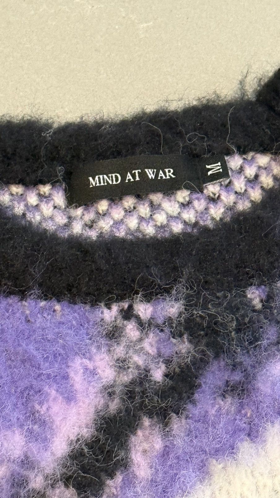 Other mind at war purple peace mohair sweater Size US M / EU 48-50 / 2 - 3 Thumbnail