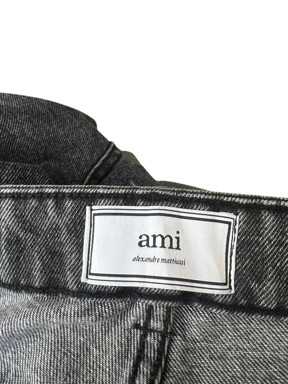 AMI AMI Made in Portugal Black Denim Cropped Jeans Size US 30 / EU 46 - 19 Thumbnail