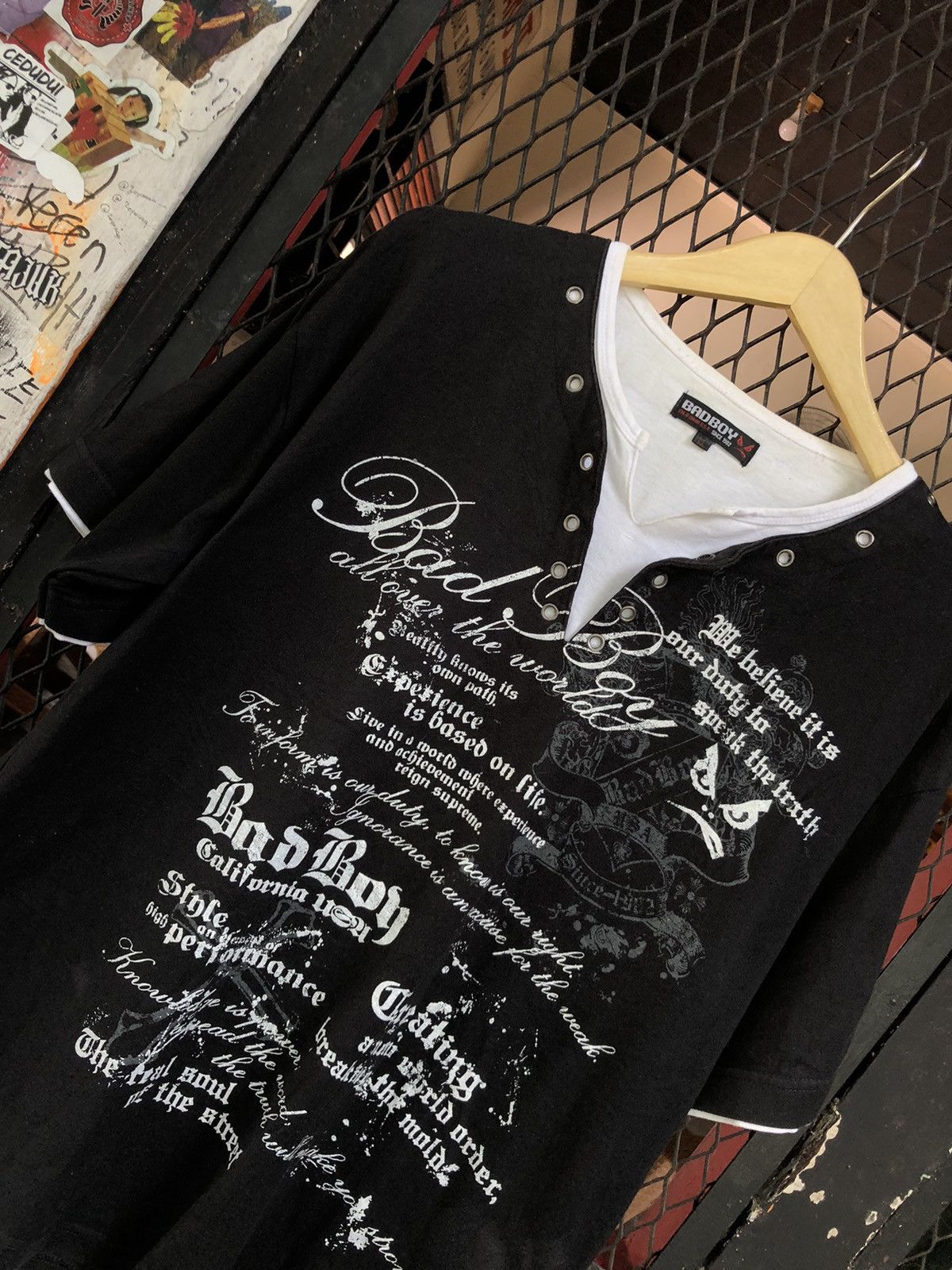 Hysteric Glamour × Japanese Brand × Le Grande Bleu (L.G.B.) BAD BOY ALL OVER THE WORLD POEM DOUBLE LAYER LGBSTYLE Size US L / EU 52-54 / 3 - 2 Thumbnail
