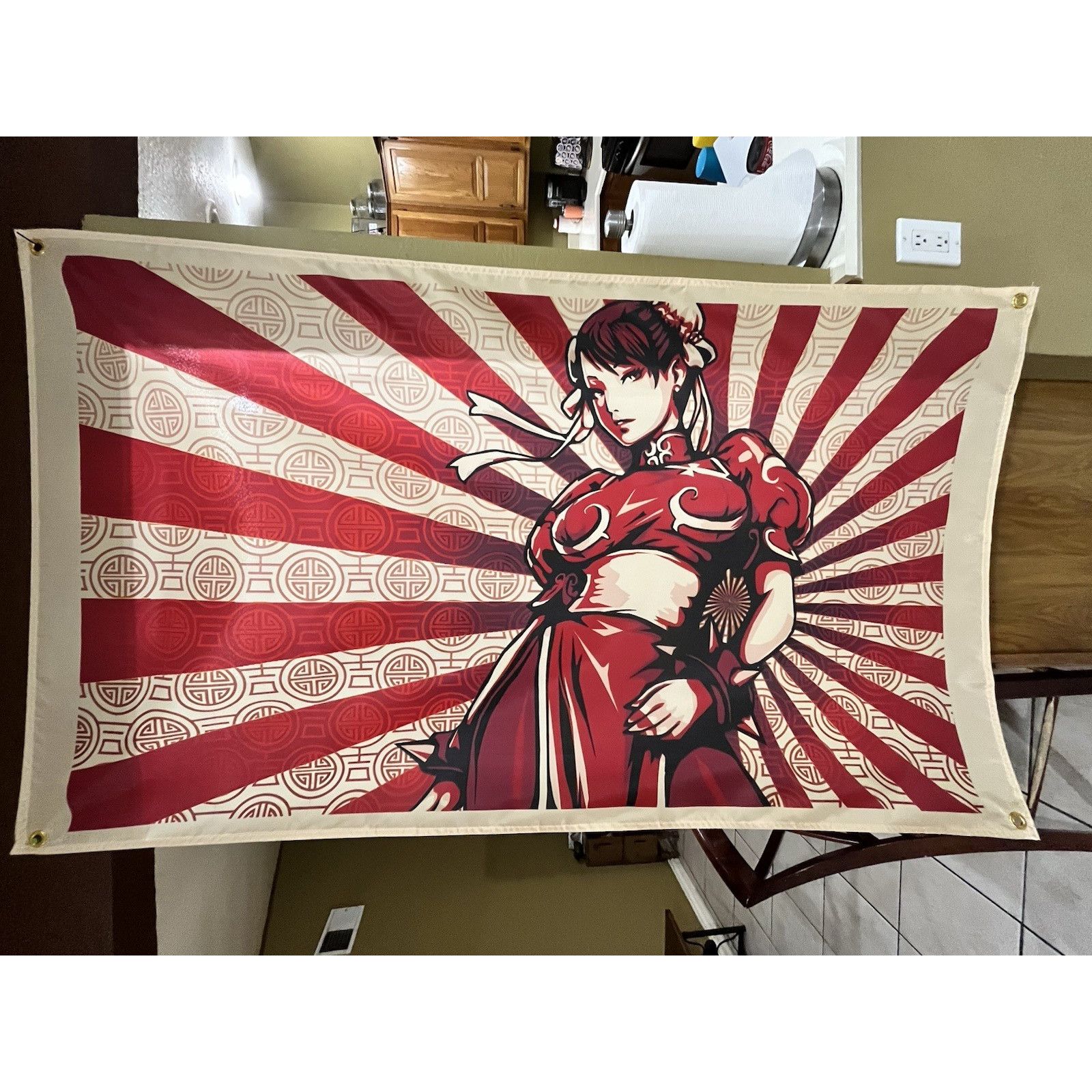 Nintendo Street Fighter II Turbo 5ft Chun-Li Flag SFII CAPCOM Size ONE SIZE - 1 Thumbnail