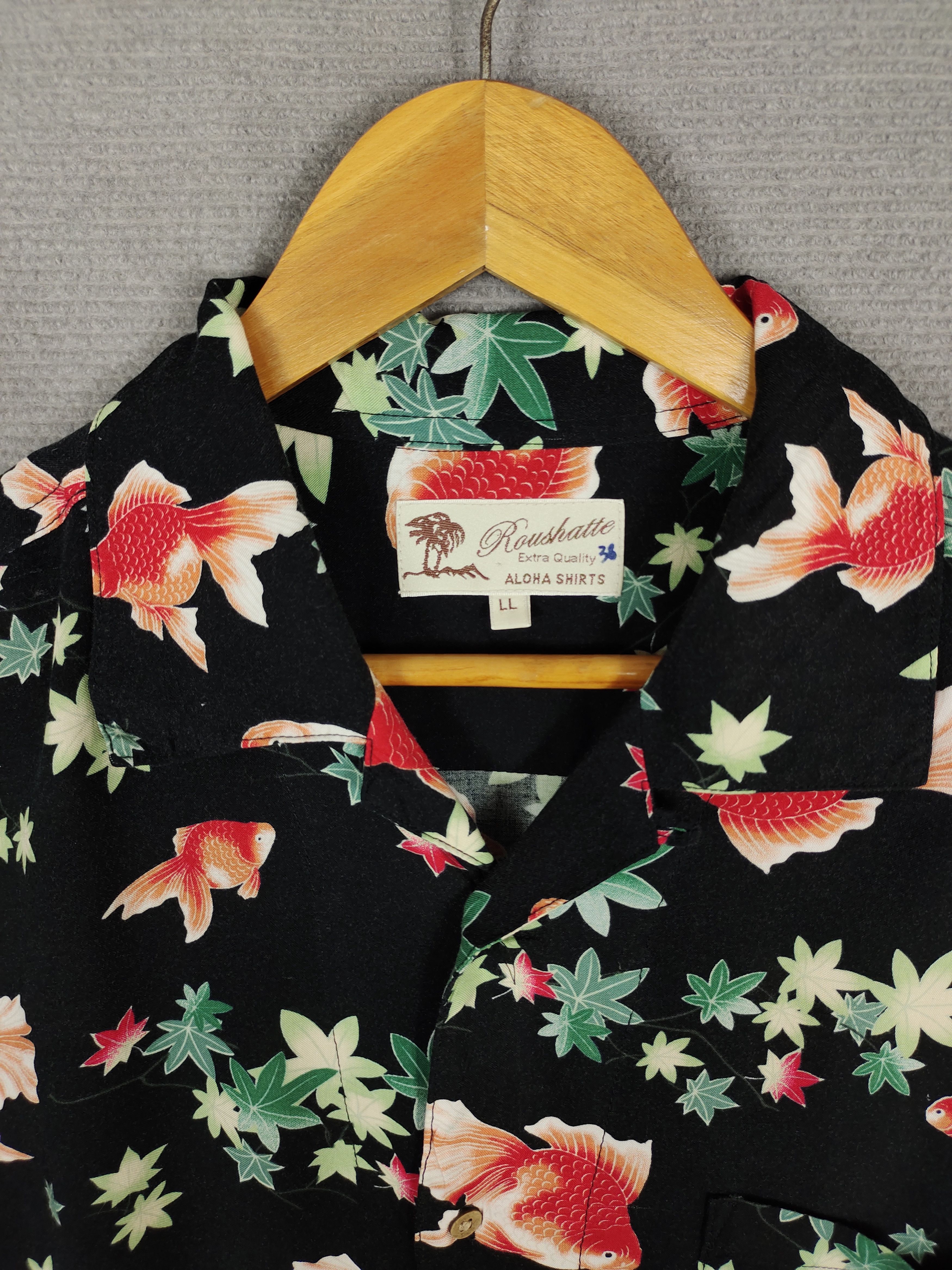 Japanese Brand Japanese Hawaiian Roushatte Gold Fish Rayon Aloha Shirt Size US L / EU 52-54 / 3 - 6 Thumbnail