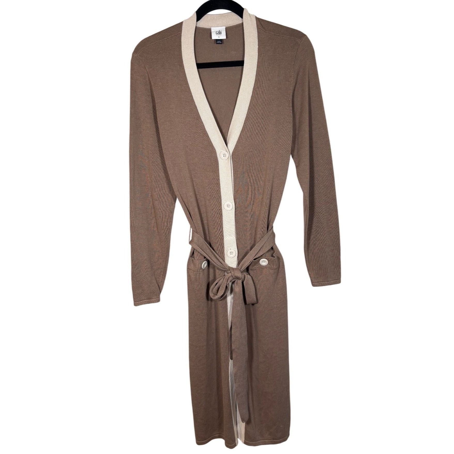 Other Cabi Women’s Sweater Dress Brown Beige S Minimalist Old Mone Size S / US 4 / IT 40 - 2 Thumbnail