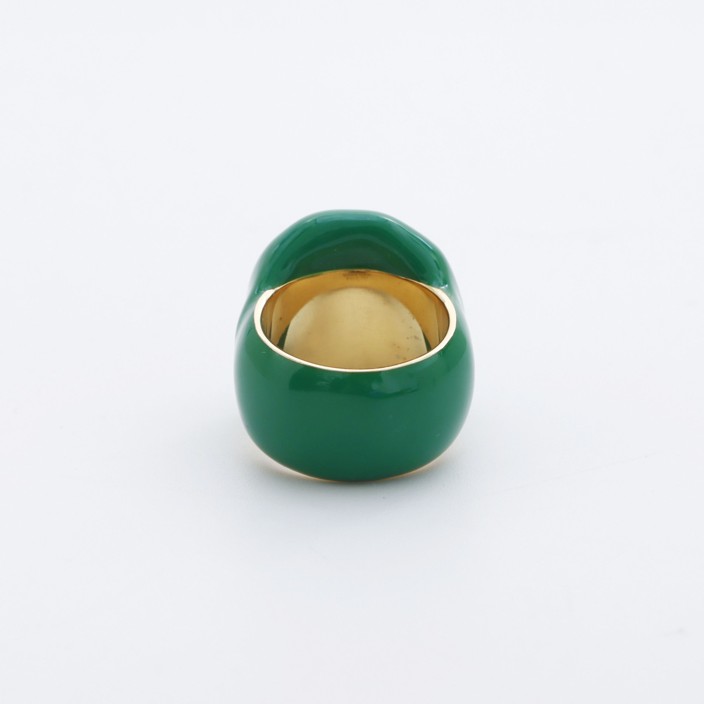 Bottega Veneta o1bcso1str0725 Size: 21 / Seal Ring in Green Size ONE SIZE - 2 Thumbnail