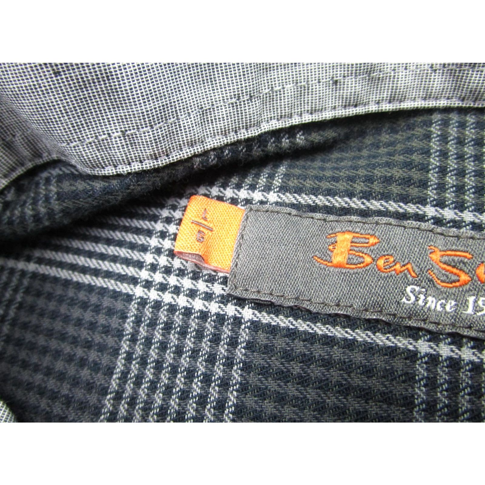 Ben Sherman Ben Sherman Shirt Mens Large Gray Button-Down Long Sleeve Cotton Casual Plaid Size US L / EU 52-54 / 3 - 5 Thumbnail