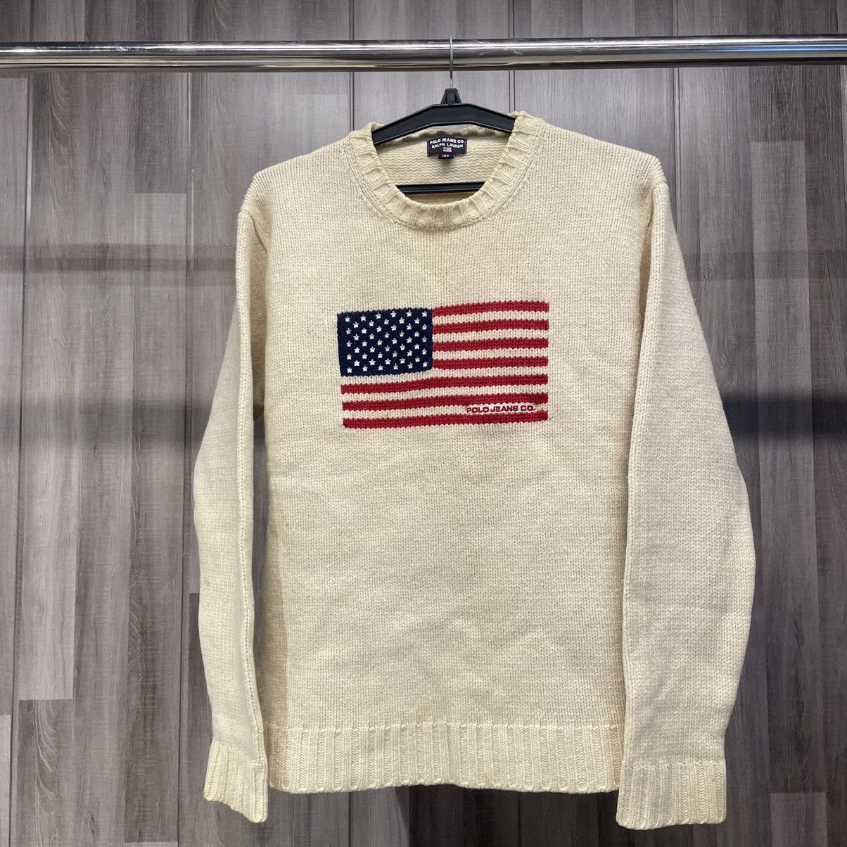 Polo Ralph Lauren × Vintage Polo Ralph Lauren American Flag Sweater Size US XL / EU 56 / 4 - 1 Thumbnail