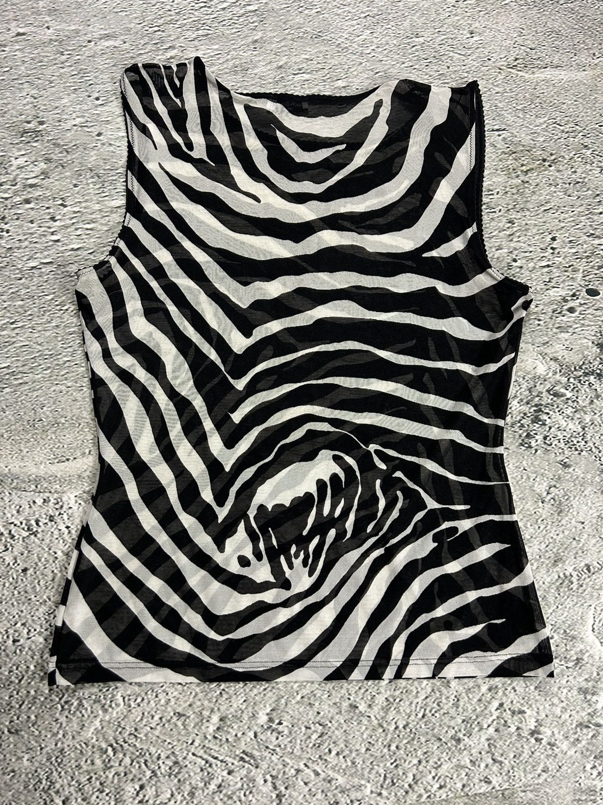 Dolce & Gabbana Dolce & Gabbana Intimo Zebra Printed tank top sleeveless Size S / US 4 / IT 40 - 3 Thumbnail