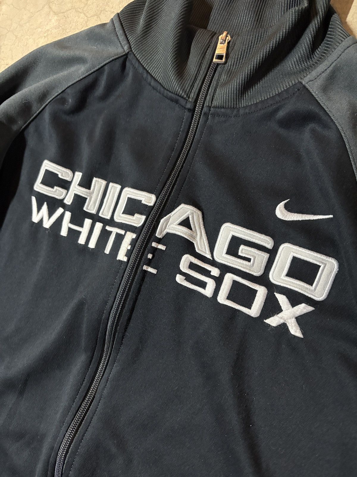 Nike Nike Y2K Chicago White Sox Full Zip Up Track Jacket Black Size US XL / EU 56 / 4 - 2 Thumbnail