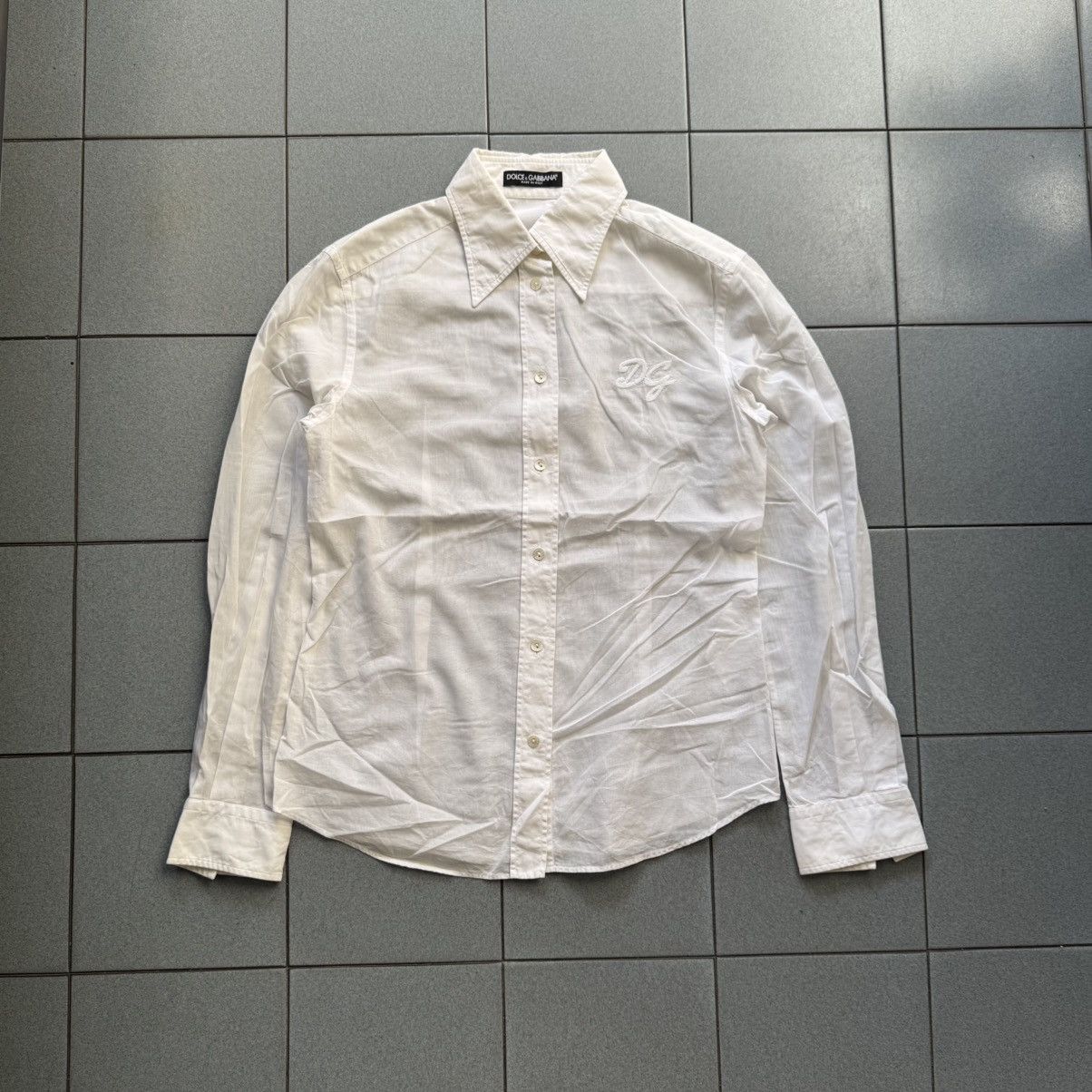 Dolce & Gabbana Vintage Dolce And Gabbana Linen Blouse DG Embroidery Button Size M / US 6-8 / IT 42-44 - 1 Thumbnail