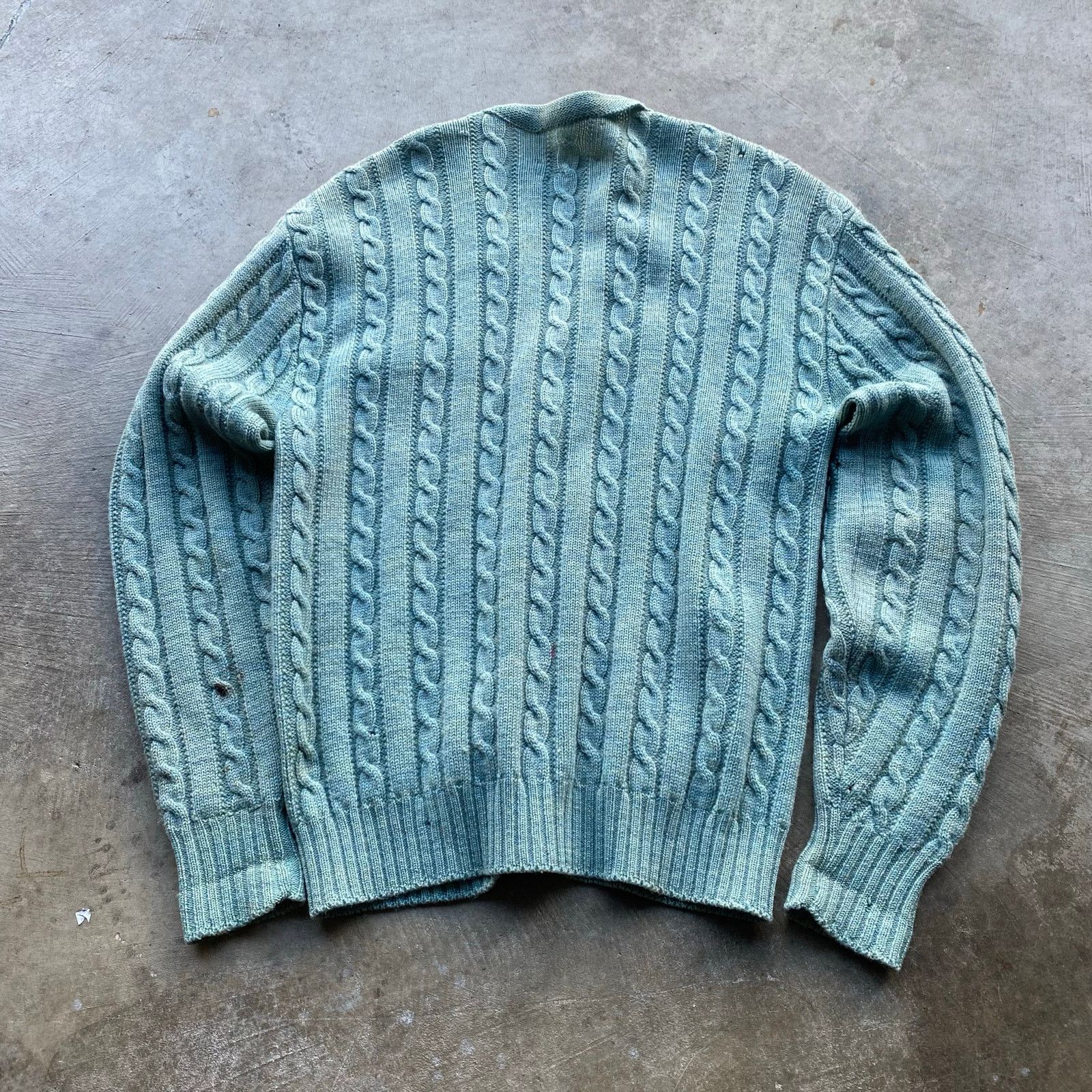 Vintage VINTAGE 60S 70S JANTZEN CARDIGAN GREEN CABLE SWEATER XL USA Size US XL / EU 56 / 4 - 3 Thumbnail