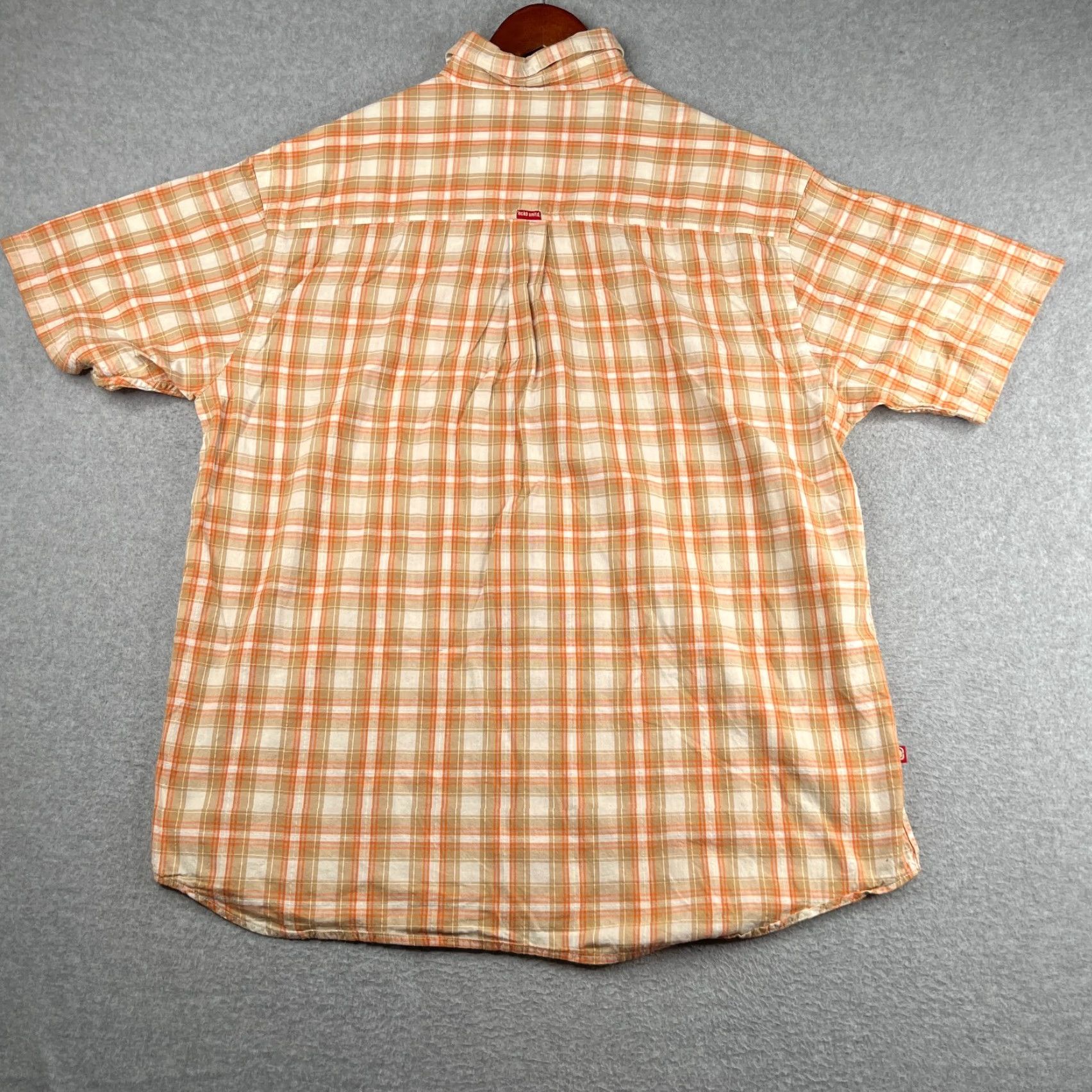 Ecko Unltd. Ecko Unltd Shirt XL Dwyer Orange Striped Button-Up Short Sleeve Mens Size US XL / EU 56 / 4 - 6 Thumbnail