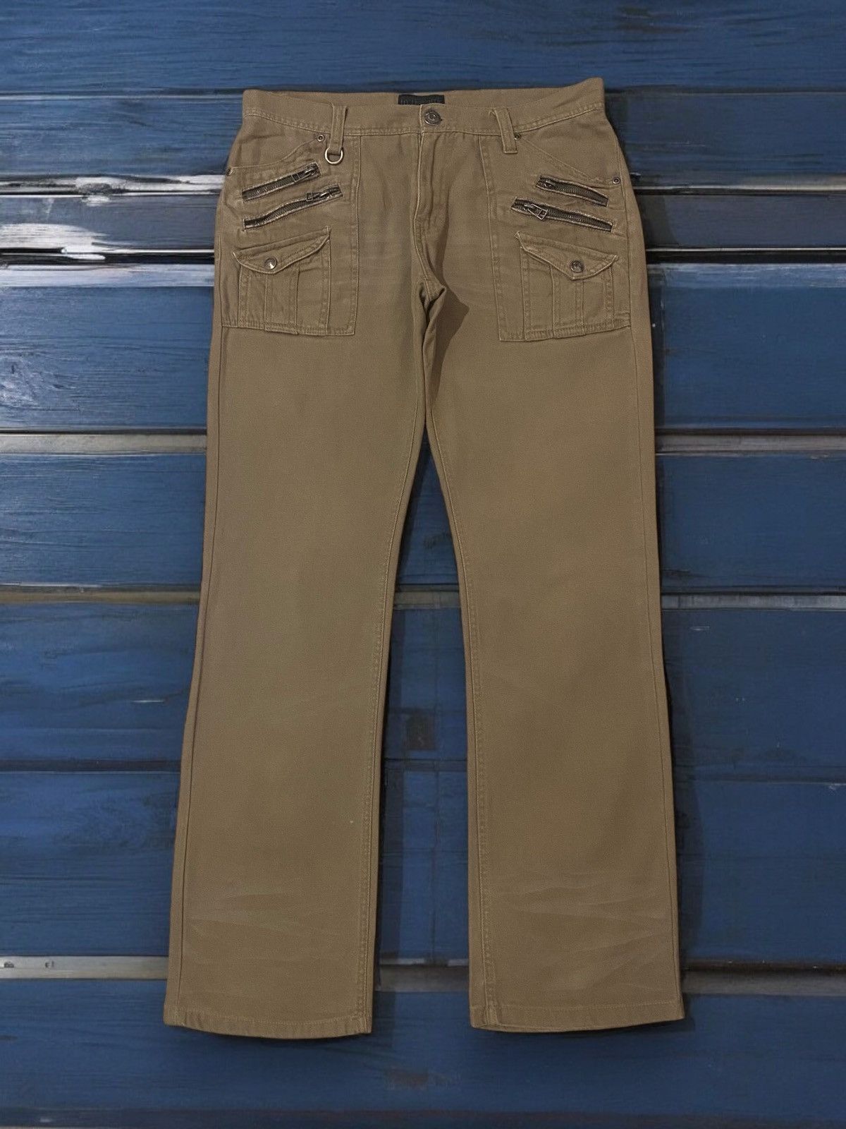 In The Attic In The Attic Japan Multipocket Beige Buckleback Button Denim Size US 32 / EU 48 - 1 Thumbnail