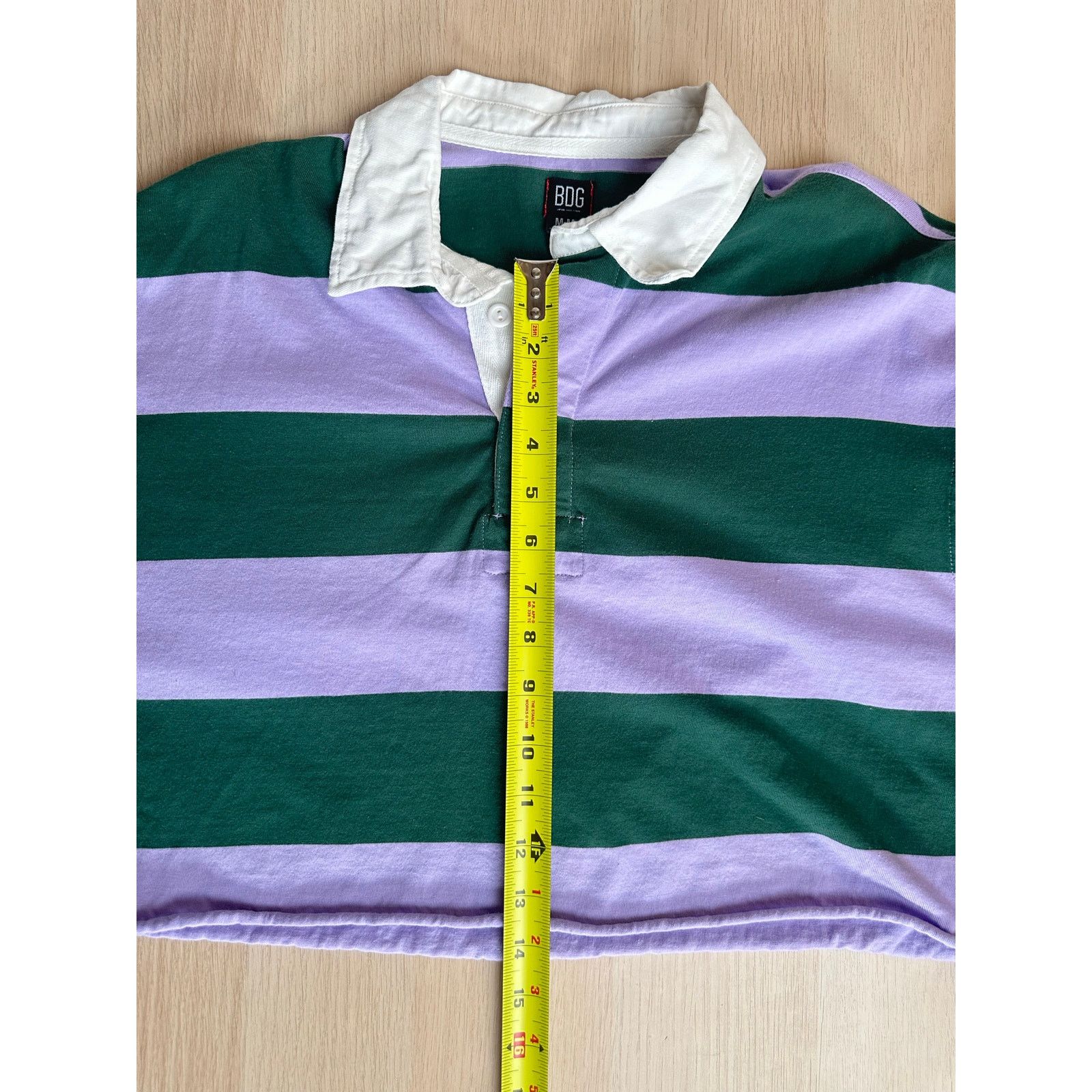 Bdg BDG Women's Purple and Green Striped Rugby Shirt - Size M Size M / US 6-8 / IT 42-44 - 7 Thumbnail