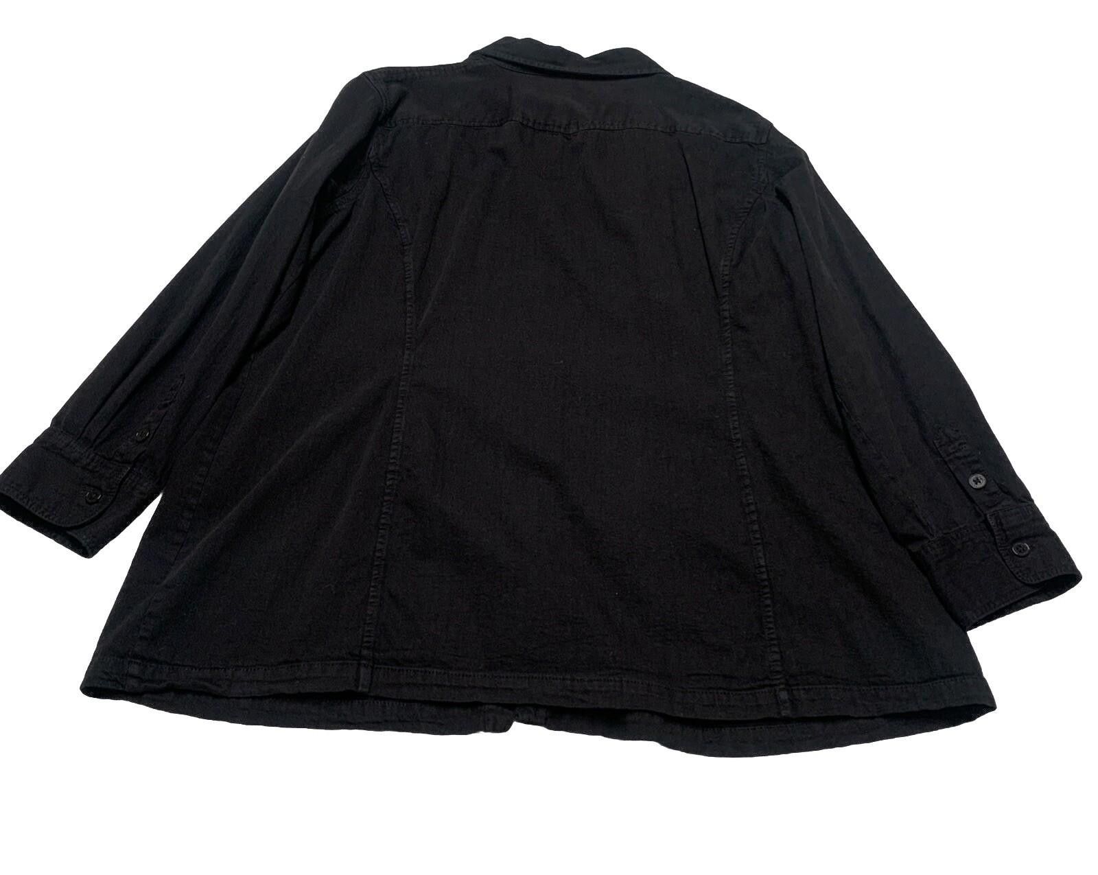 Other Lauren Jeans Co Mens 3X Black Military Shirt Shacket Cotton Size 3XL / US 20-22 - 12 Thumbnail