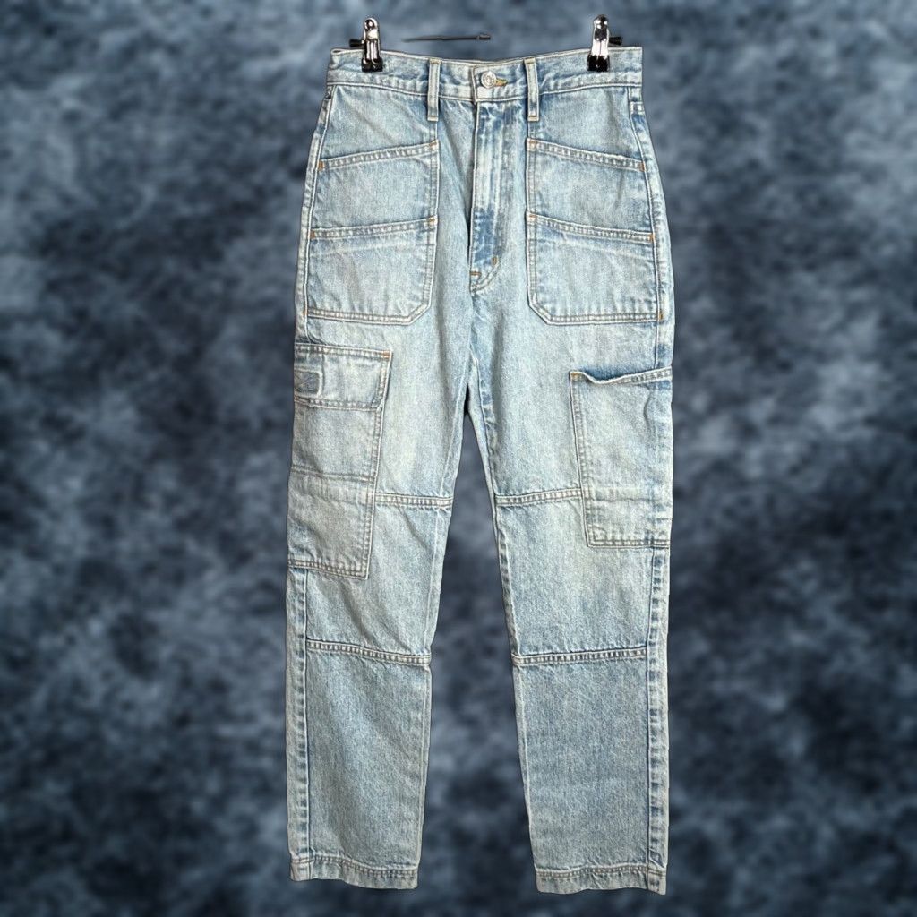 SLVRLAKE Slvrlake Savior Premium Denim Utility Jeans W/ Pockets Light Wash Womens 26 Size 26" / US 2 / IT 38 - 1 Thumbnail