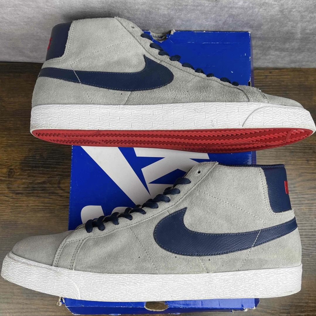 Nike Nike SB Blazer Matte Silver Midnight Navy 310801-003 Gray OG Size US 14 / EU 47 - 3 Thumbnail
