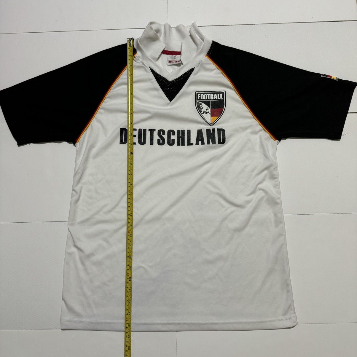 Vintage Deutschland Germany Men Shirt Jersey Football Soccer White L Size US L / EU 52-54 / 3 - 2 Thumbnail