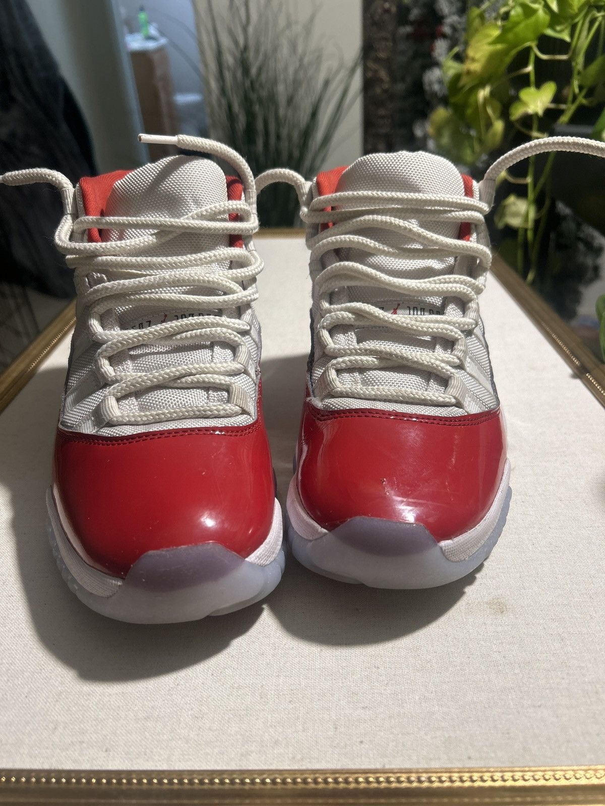 image of Jordan Brand 11 Cherrys Shoes in Red, Men's (Size 7)