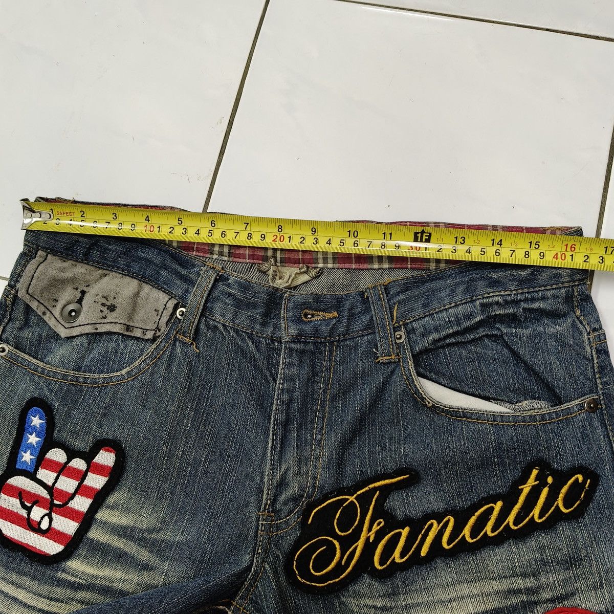 Japanese Brand Vintage Y2K Japanese Gumu Intl Patches Punk Style Denim Size US 32 / EU 48 - 18 Thumbnail