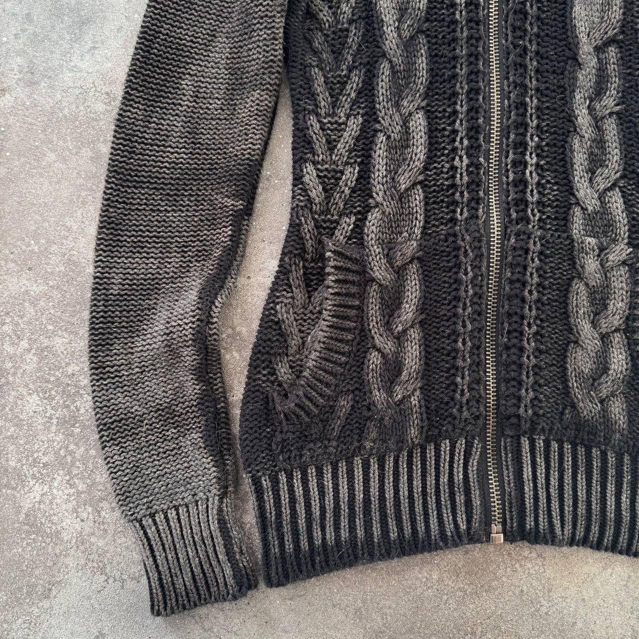 If Six Was Nine Avant Garde Unisex Faded/Washed Knit Hooded Zip Sweater Size US S / EU 44-46 / 1 - 6 Thumbnail
