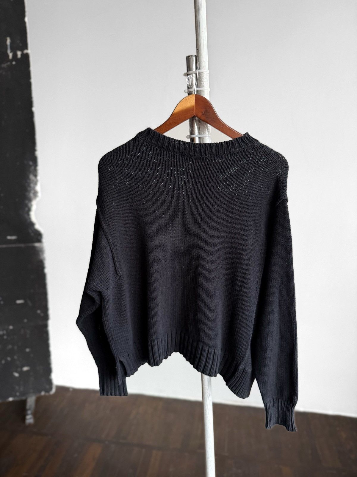 Other Rabens Saloner Edina Womens Navy Blue Knit Sweater Cotton Size M / US 6-8 / IT 42-44 - 4 Thumbnail