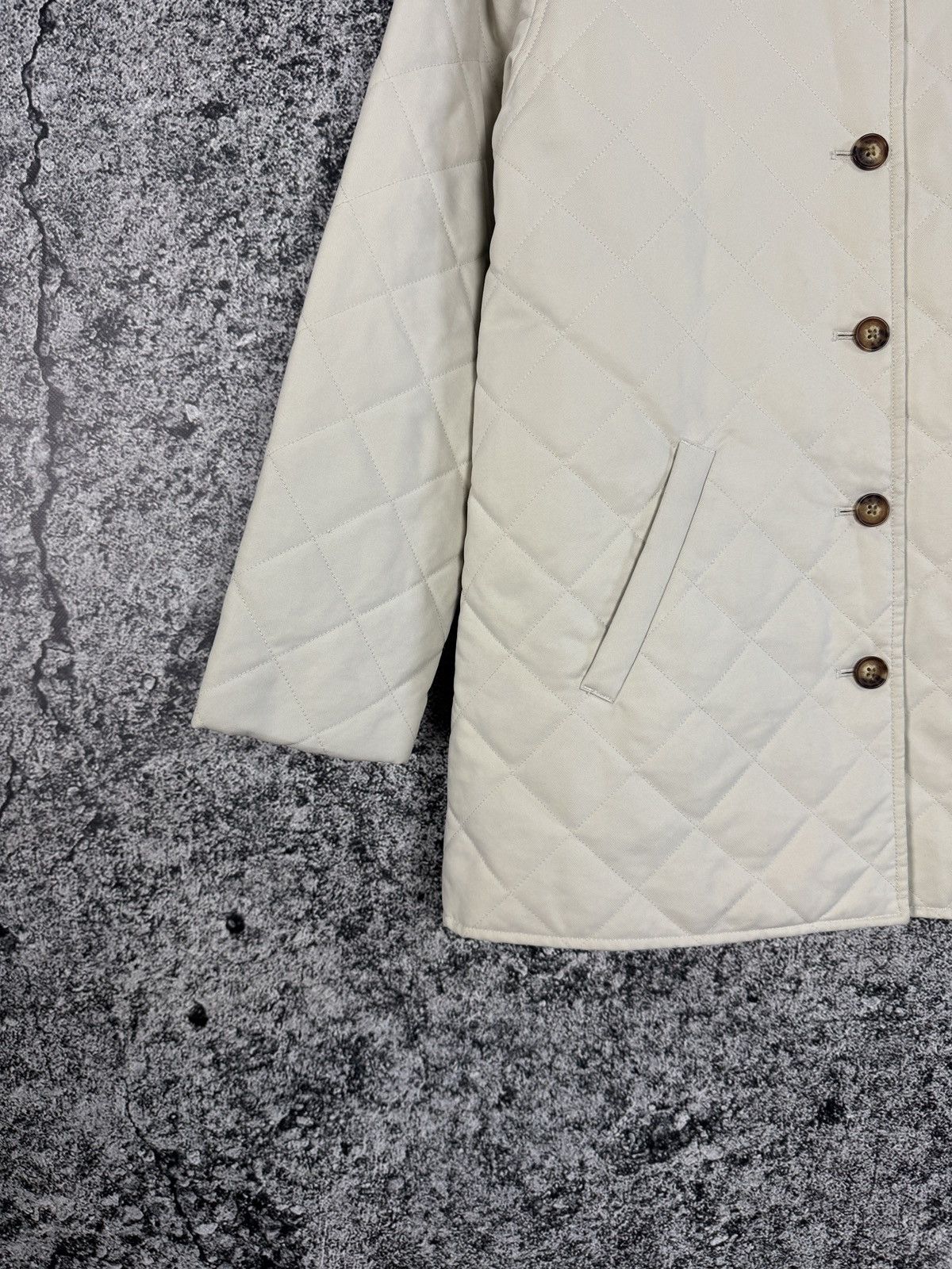 Orvis Women’s Orvis Quilted Jacket Cream Coat Button Up Size M Size M / US 6-8 / IT 42-44 - 4 Thumbnail