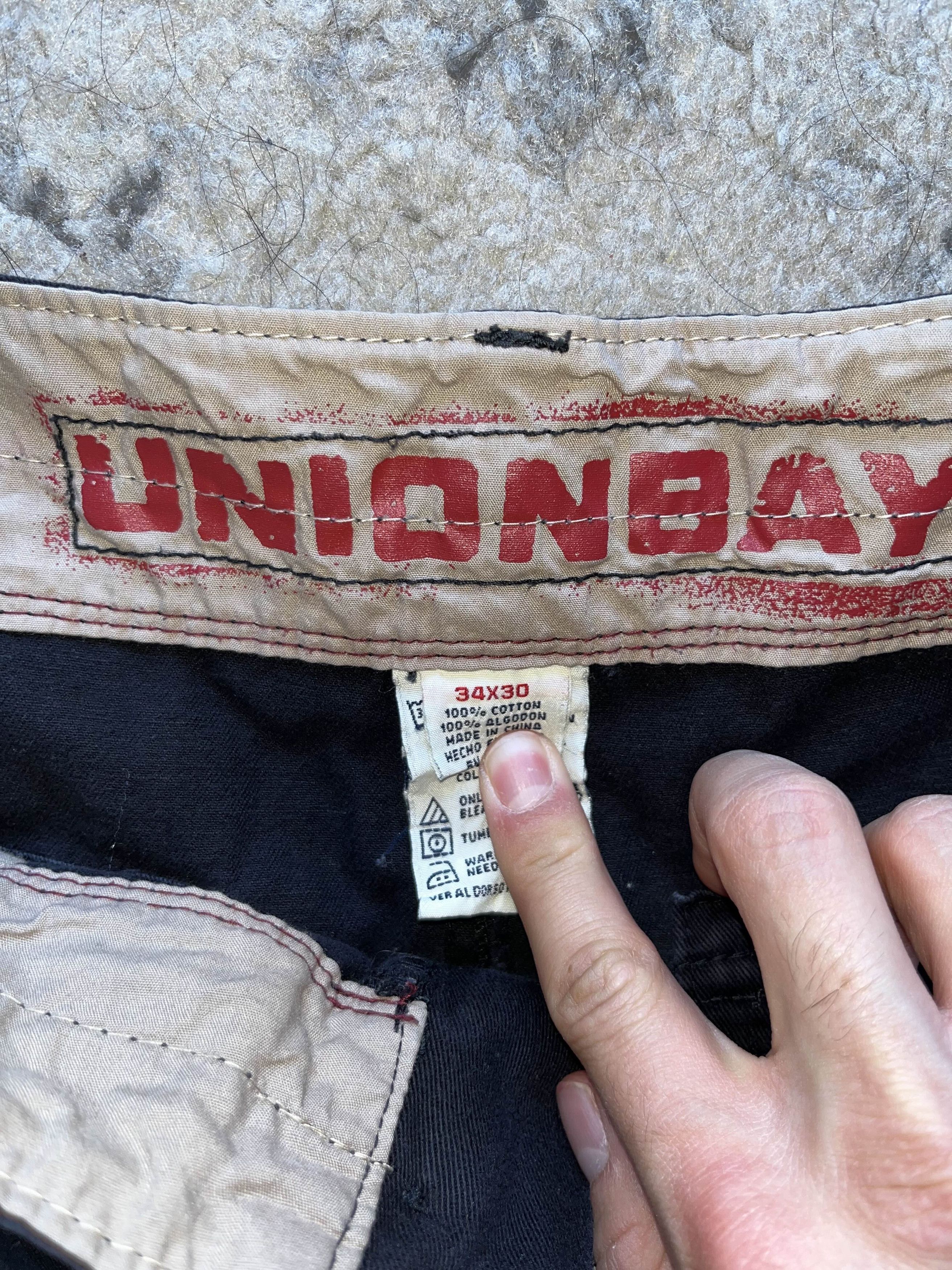 UNIONBAY Y2K UNIONBAY Black Baggy Cargos Size US 34 / EU 50 - 6 Thumbnail