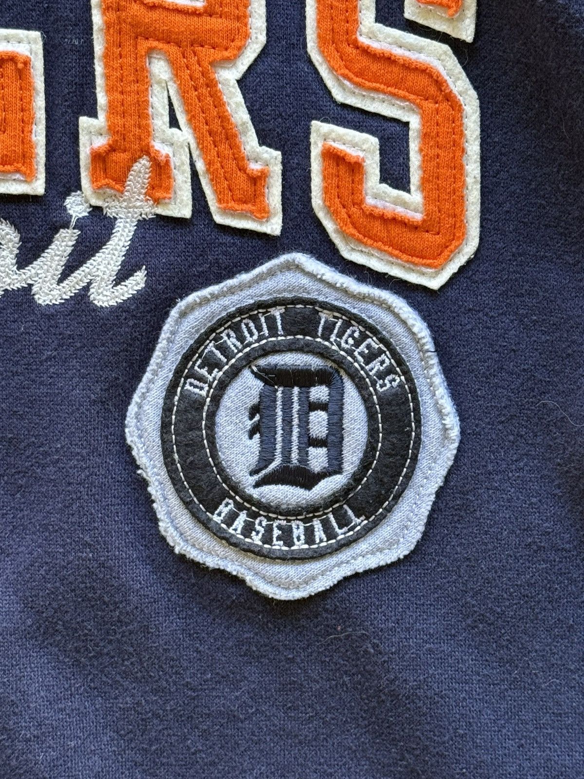 MLB Retro Detroit Tigers MLB Navy Full Zip Up Hoodie Sweatshirt Size US L / EU 52-54 / 3 - 3 Thumbnail