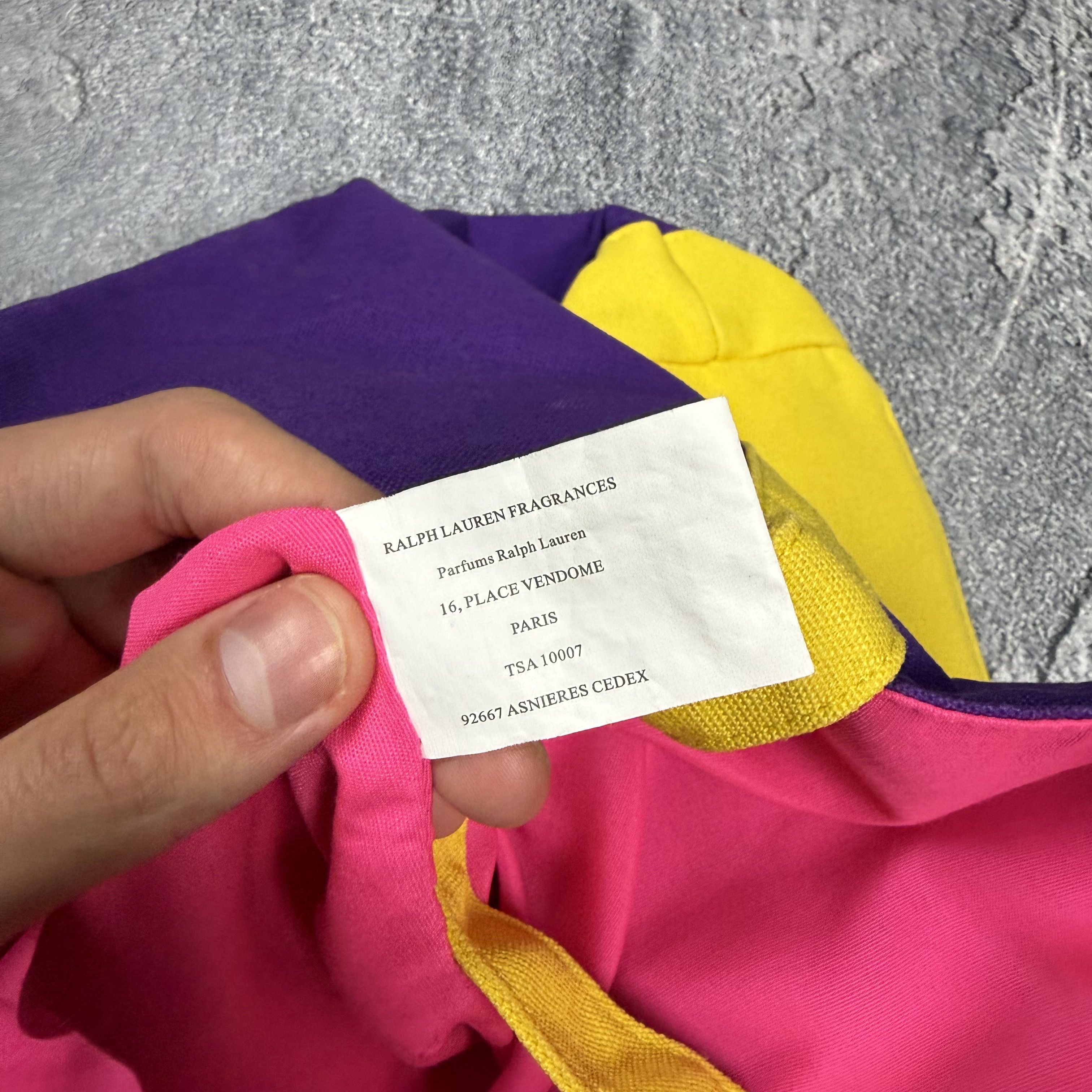 Polo Ralph Lauren Polo Ralph Lauren FRAGRANCES Pink Blue Cotton Tote Hand Bag Size ONE SIZE - 5 Thumbnail