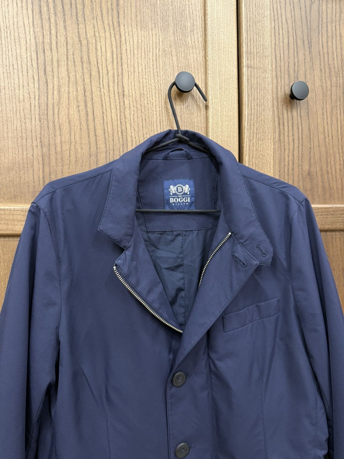 Boggi Boggi Nylon Metal Navy Blue Jacket Sport Coat Blazer Size US S / EU 44-46 / 1 - 7 Thumbnail
