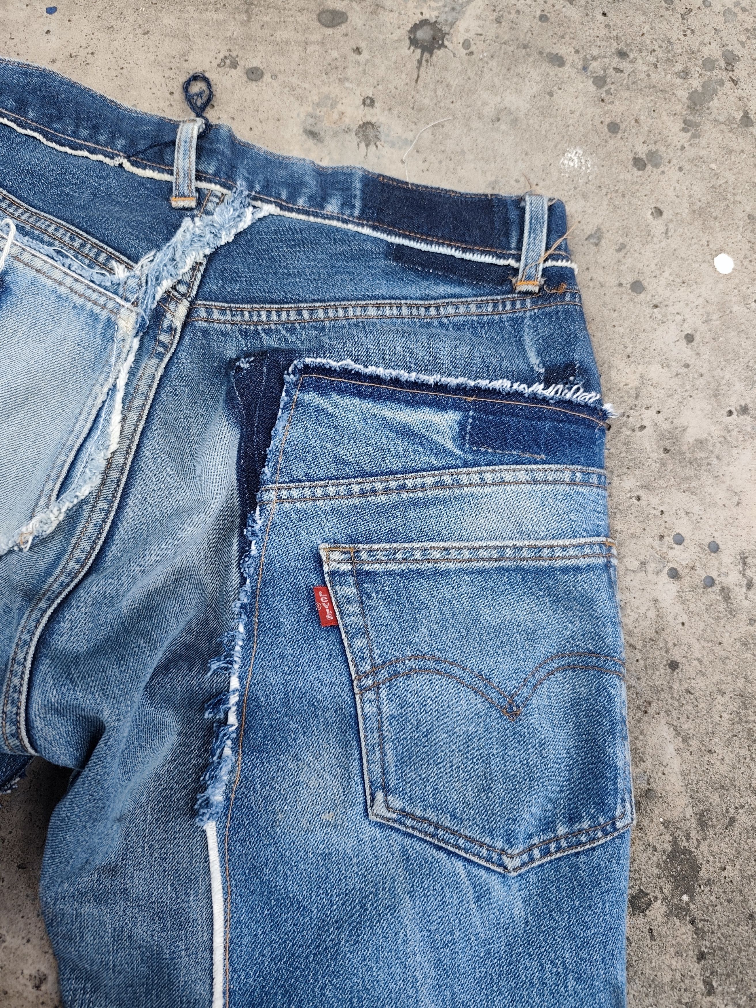 Comme des Garcons Homme Plus Comme des Garcons Homme AD1997 Patchwork Levi's Denim Pants Size US 30 / EU 46 - 4 Thumbnail