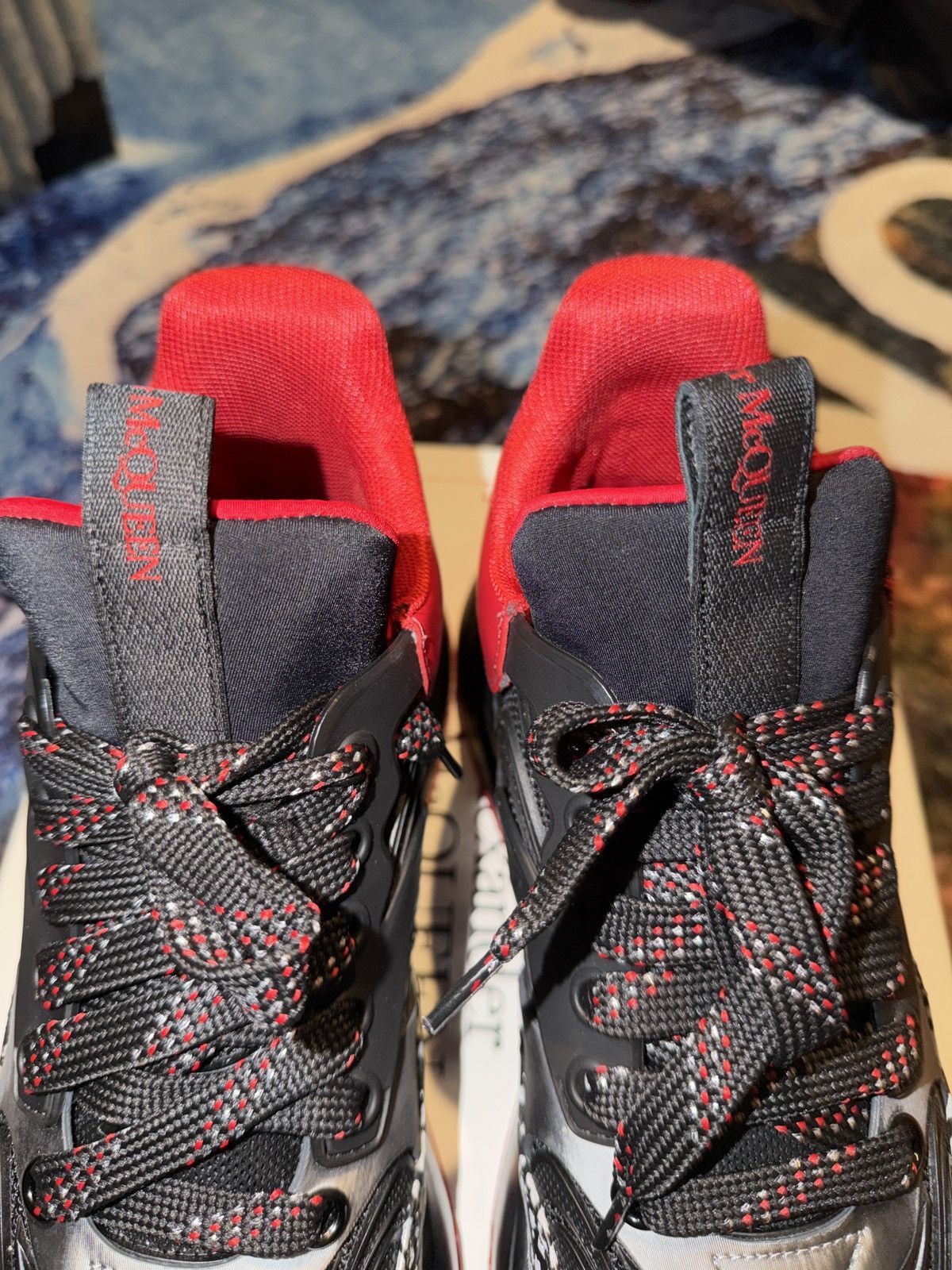 Alexander McQueen Alexander McQueen Black and Red Sneakers Size US 8 / EU 41 - 8 Thumbnail