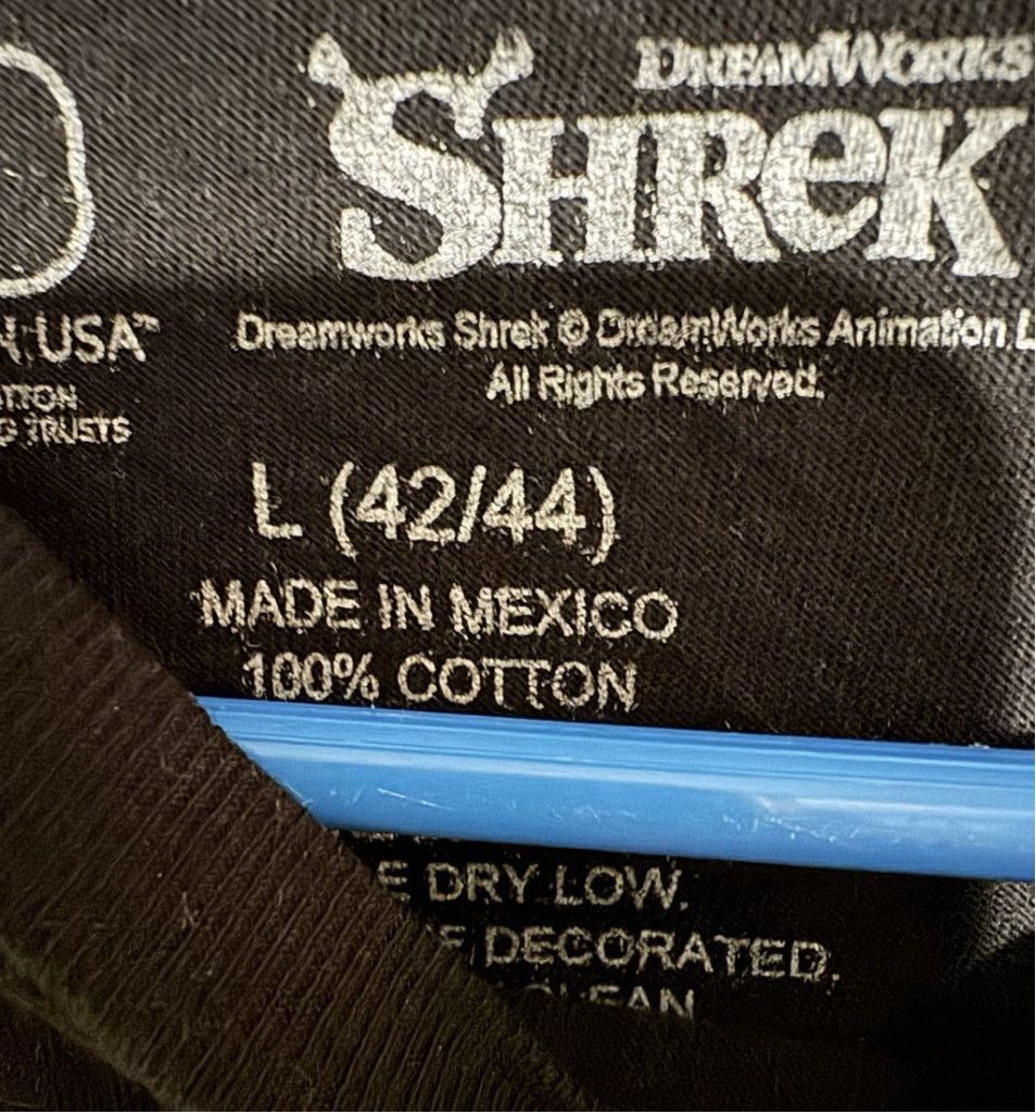 The Unbranded Brand Shrek T-Shirt Black Men's Size L Size US L / EU 52-54 / 3 - 4 Thumbnail